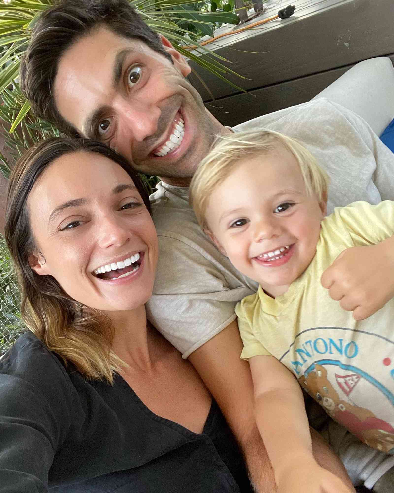 Laura Perlongo, Nev Schulman, and their son Beau.