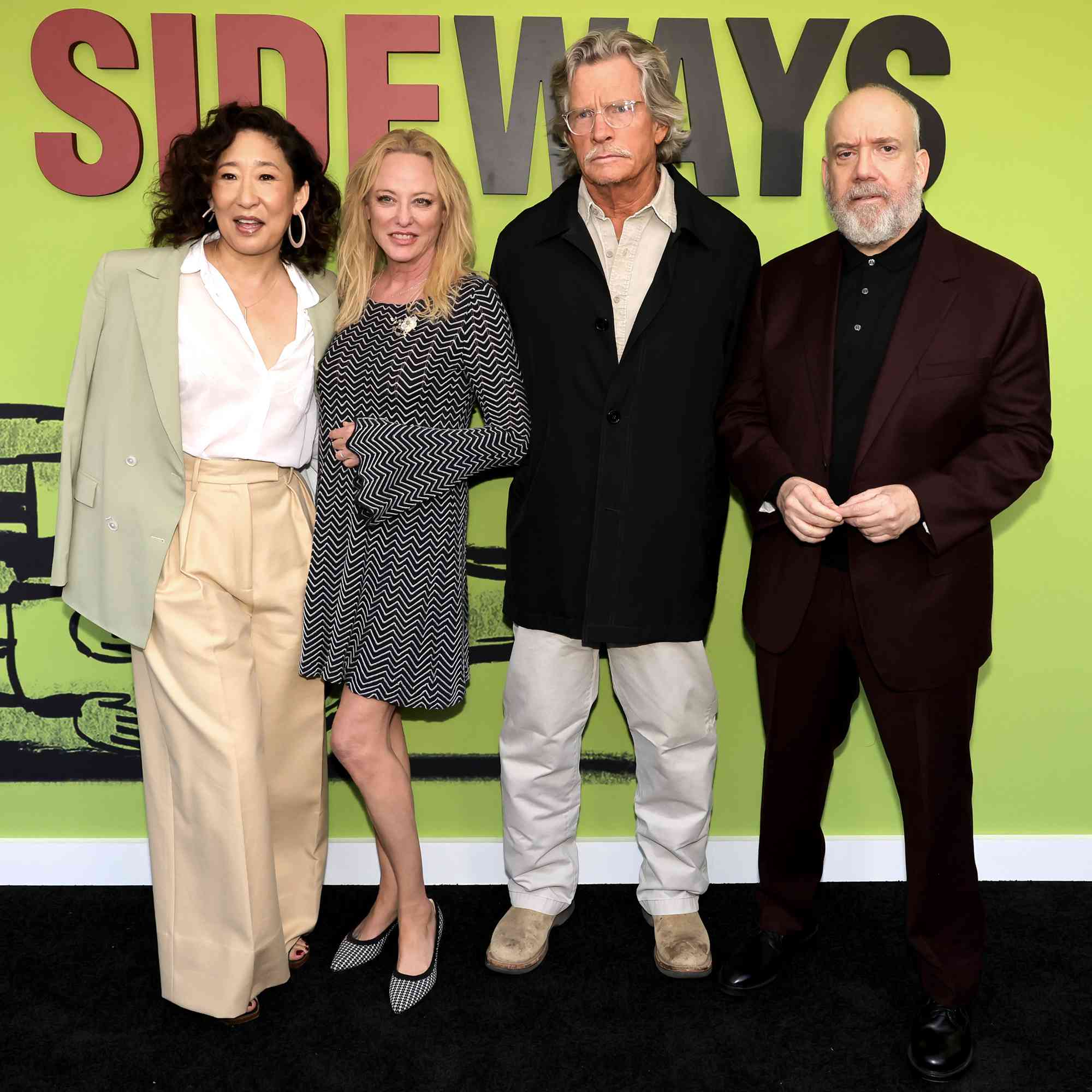 Sandra Oh, Virginia Madsen, Thomas Haden Church and Paul Giamatti arrive at the 20th Anniversary Screening of Sideways on October 26, 2024 in Westwood, 