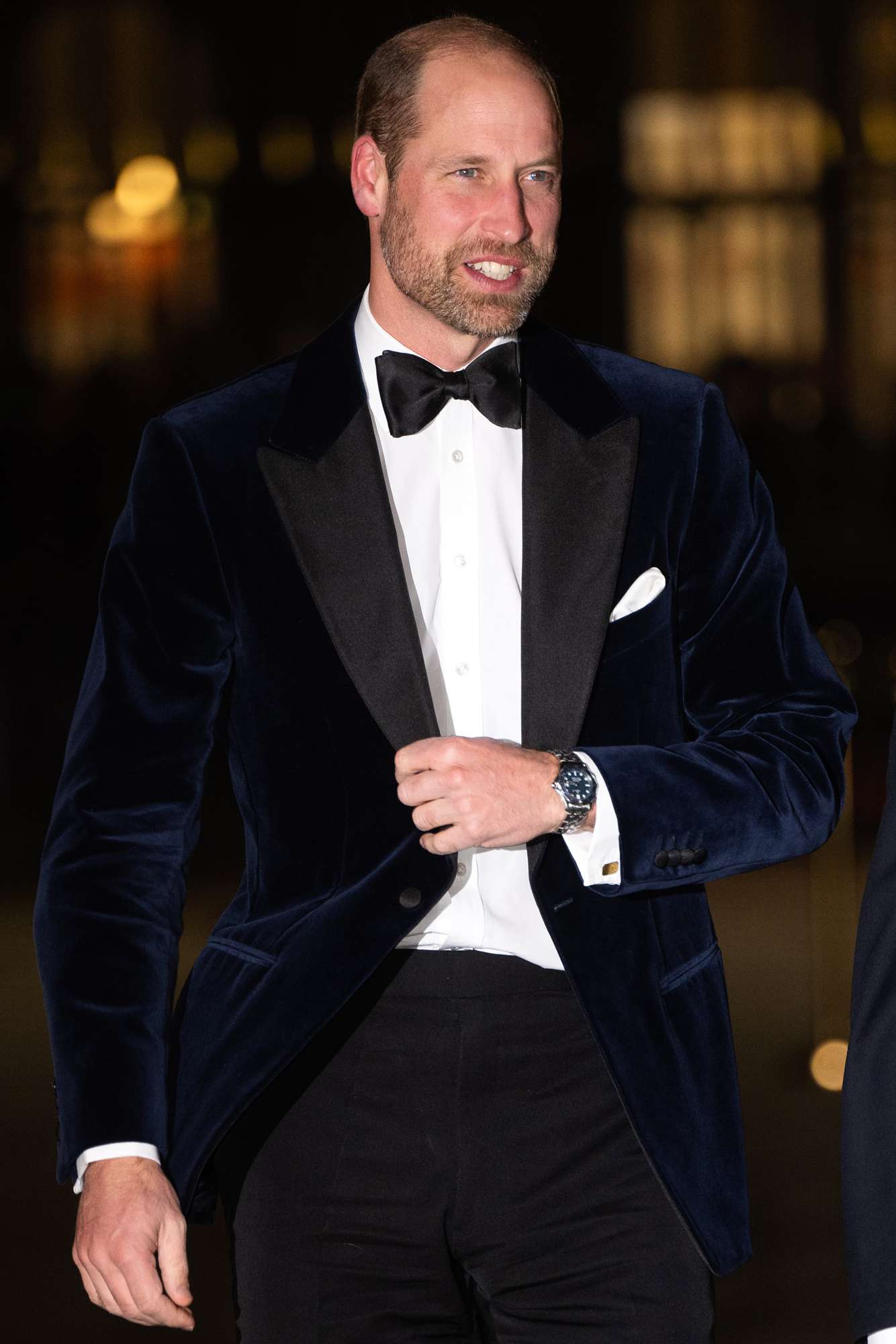 Prince William, Prince of Wales arrives at The Centrepoint Awards at The British Museum on October 16, 2024 in London, England.