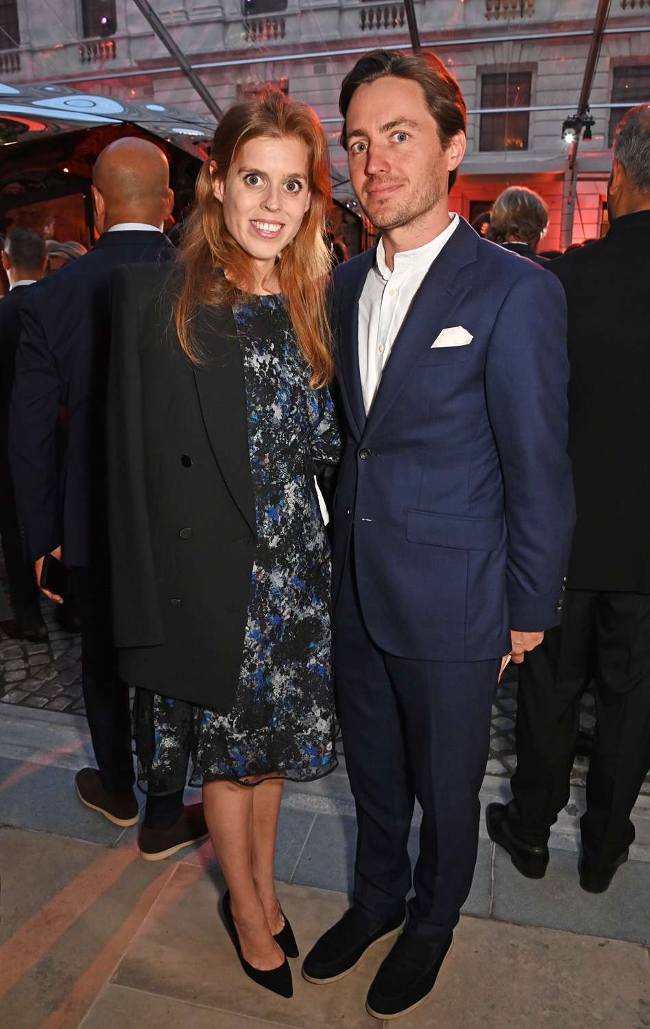 Princess Beatrice of York and Edoardo Mapelli Mozzi attend the inauguration of The OWO, Whitehall on September 26, 2023 in London, England.