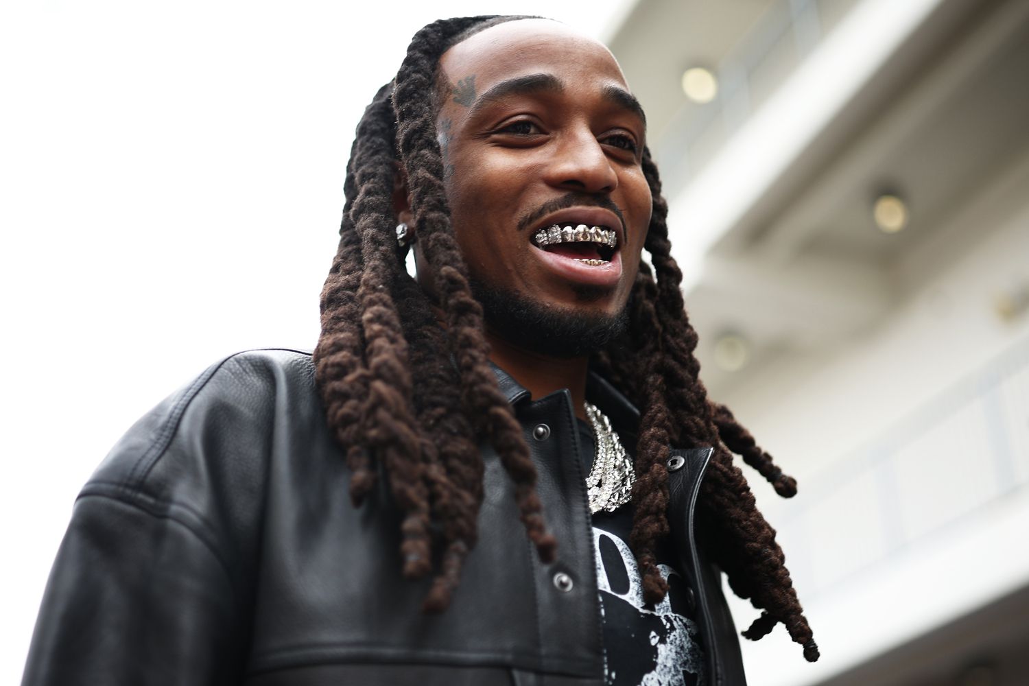 Quavo looks on in the Paddock during previews ahead of the F1 Grand Prix of United States at Circuit of The 