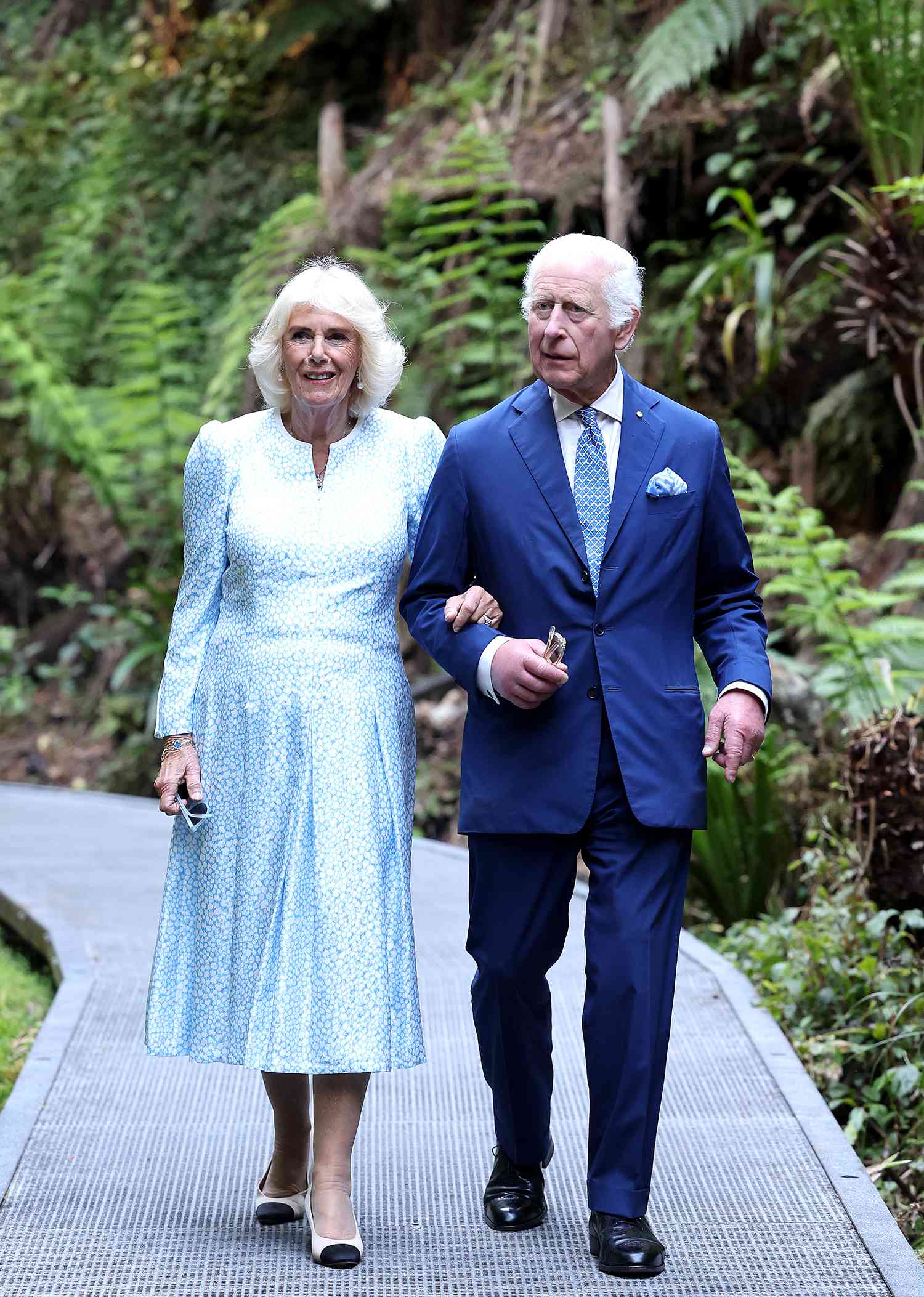 Queen Camilla and King Charles III visit the Australian National Botanic Gardens on October 21, 2024 in Canberra, Australia. The King's visit to Australia is his first as monarch, and CHOGM in Samoa will be his first as Head of the Commonwealth.