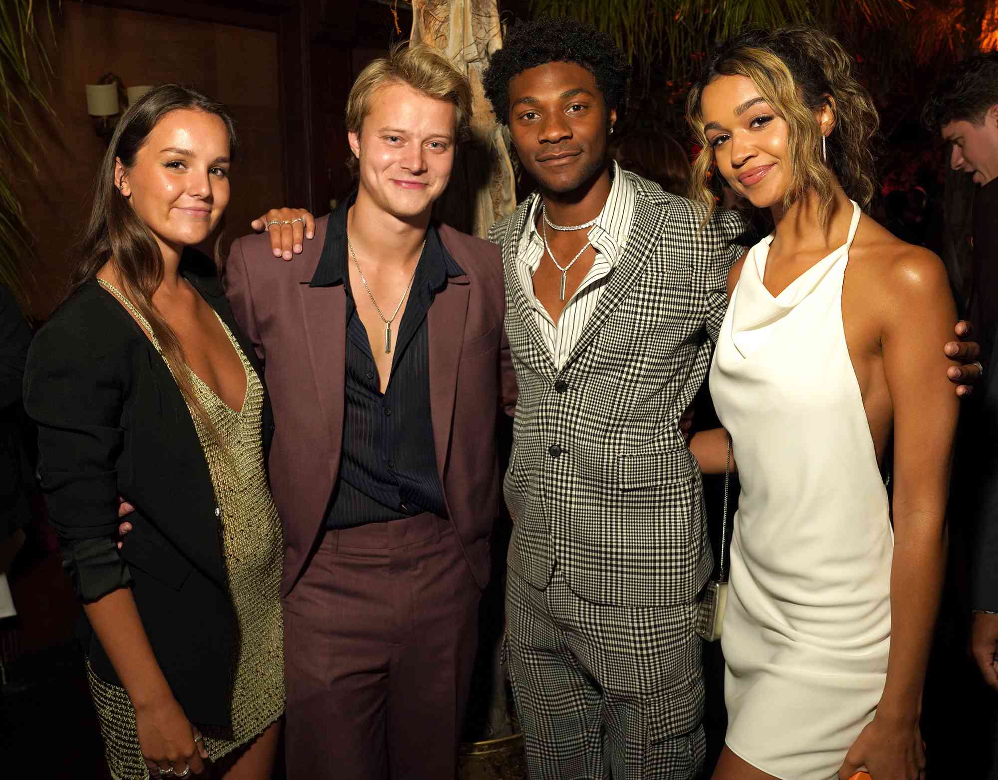 Rudy Pankow, Jonathan Daviss and Madison Bailey attend Vanity Fair and BACARDÍ Rum Celebrate Vanities: A Night for Young Hollywood, in Los Angeles on March 22, 2022 in Hollywood, California