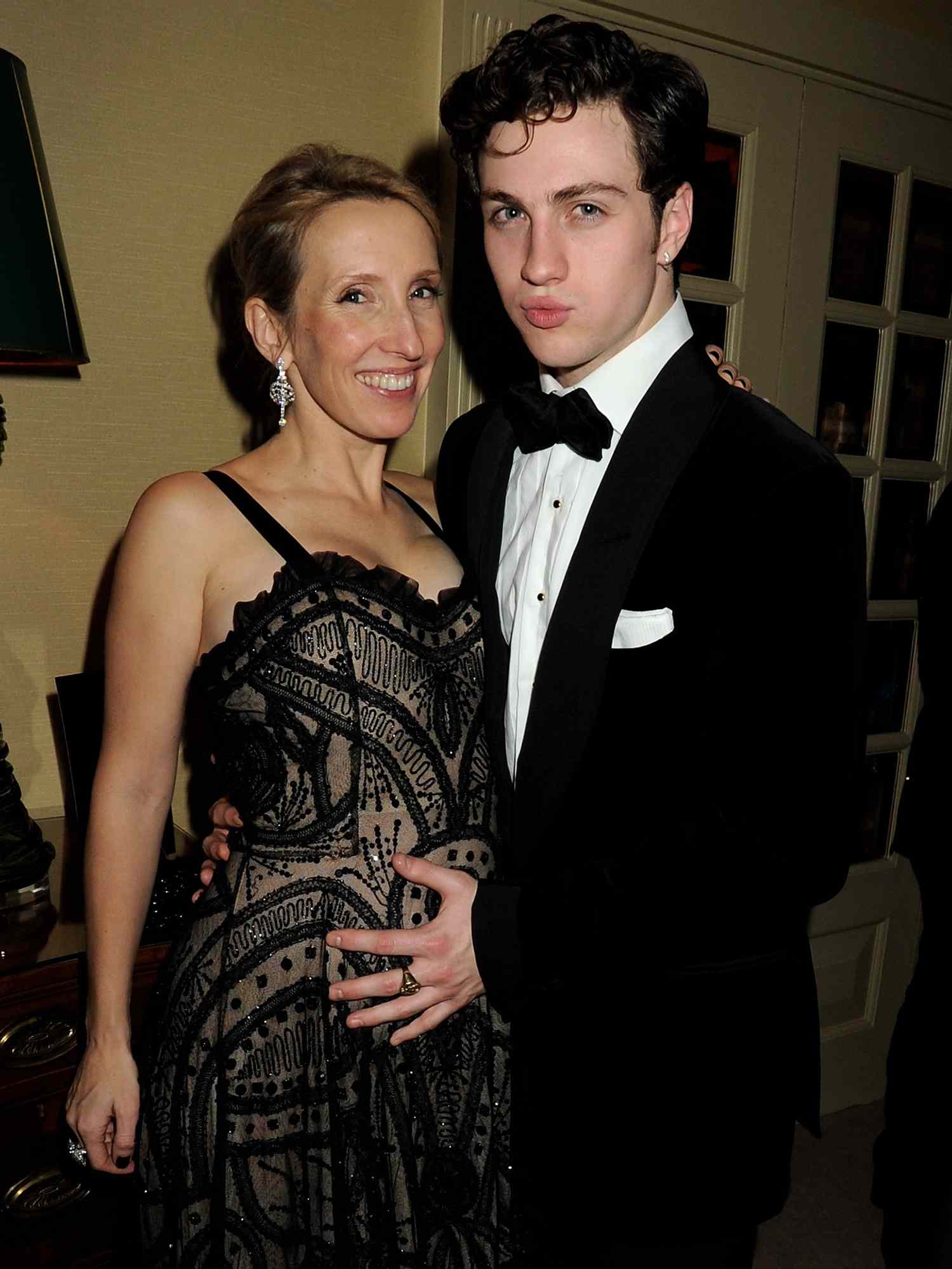 Sam Taylor Wood and Aaron Johnson at the BAFTA Soho House Grey Goose after party on February 21, 2010 in London, England. 