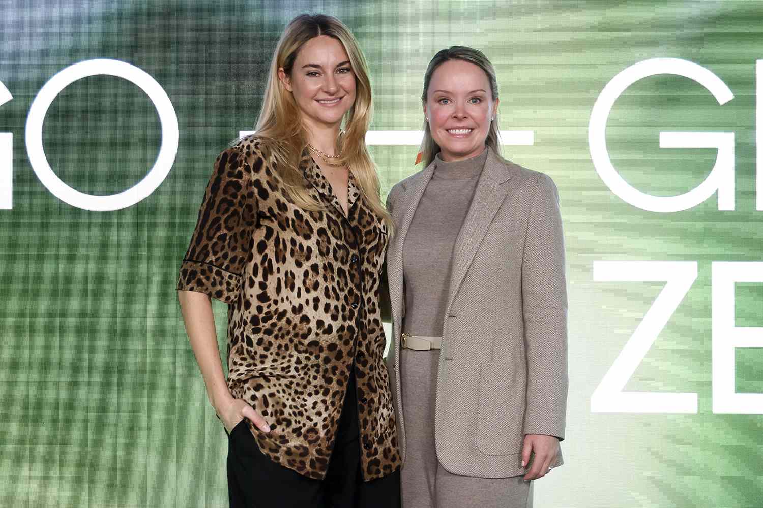 Shailene Woodley and Jill Hazelbaker attend Uberâs GO-GET Zero event at the Science Museum