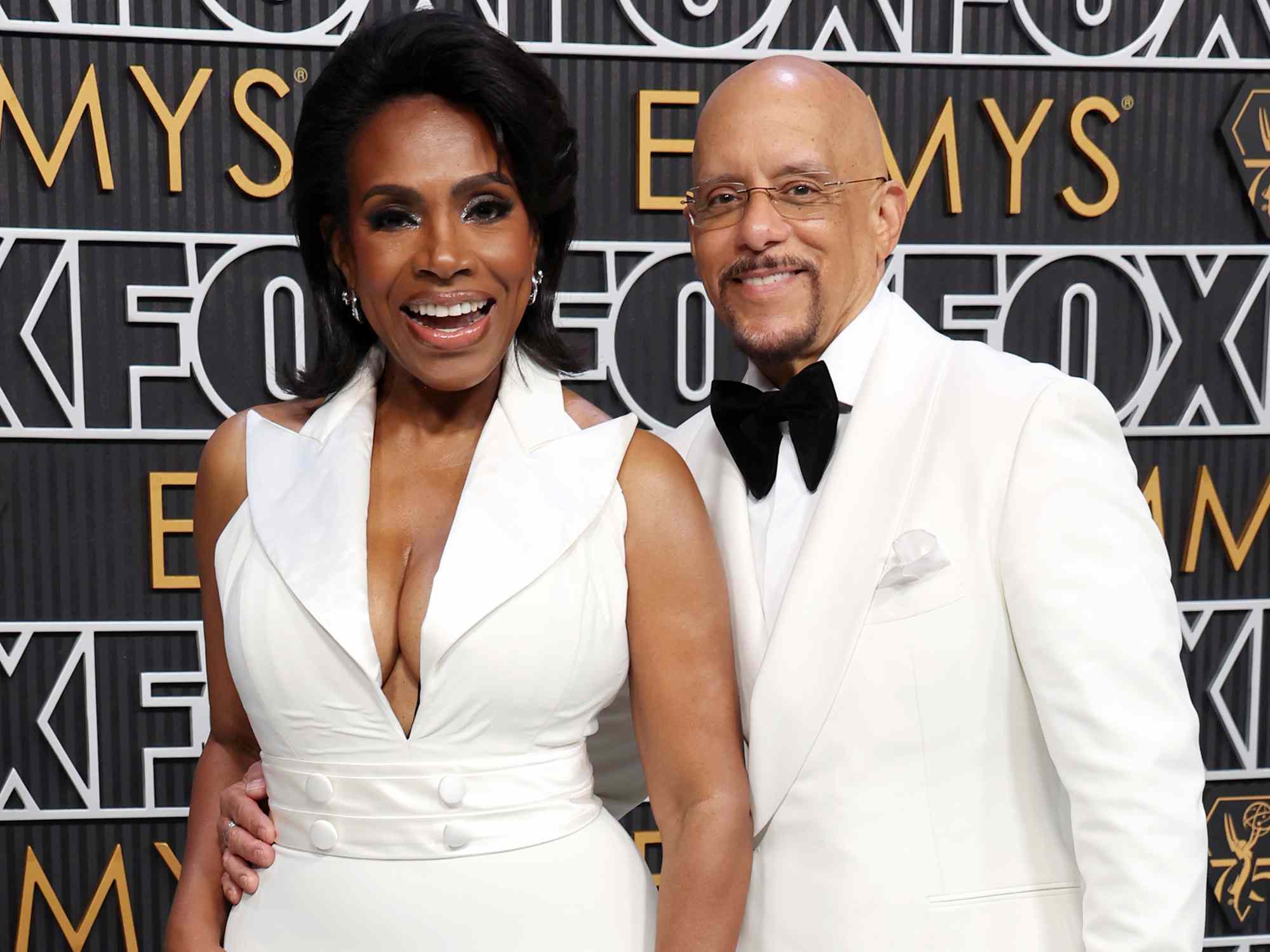 Sheryl Lee Ralph and Senator Vincent J. Hughes attend the 75th Primetime Emmy Awards on January 15, 2024 in Los Angeles, California. 