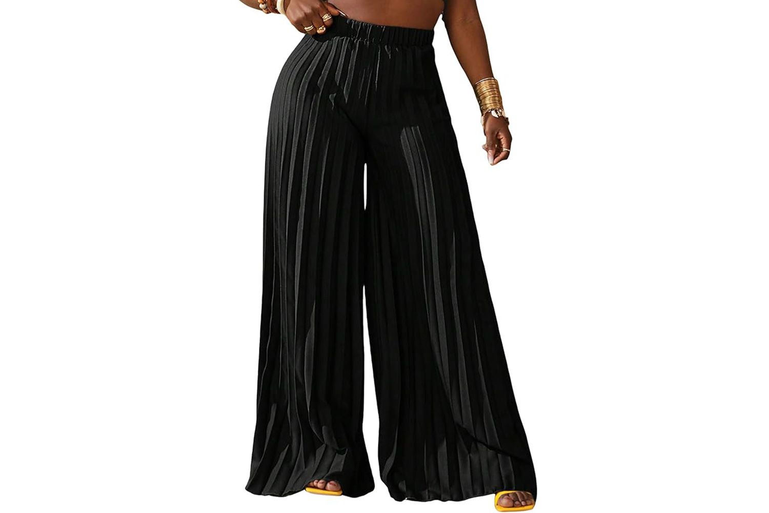 SOLY HUX Women's High Waist Pleated Palazzo Pants