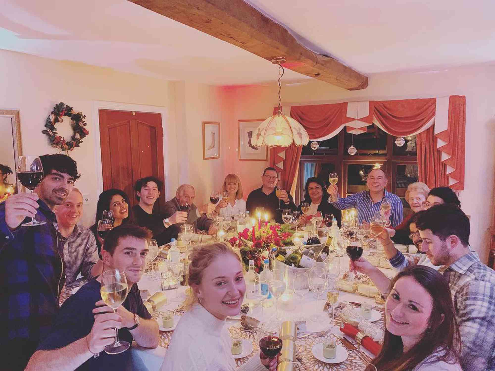 Sophie Turner Hosts the Jonas Family for Christmas in London