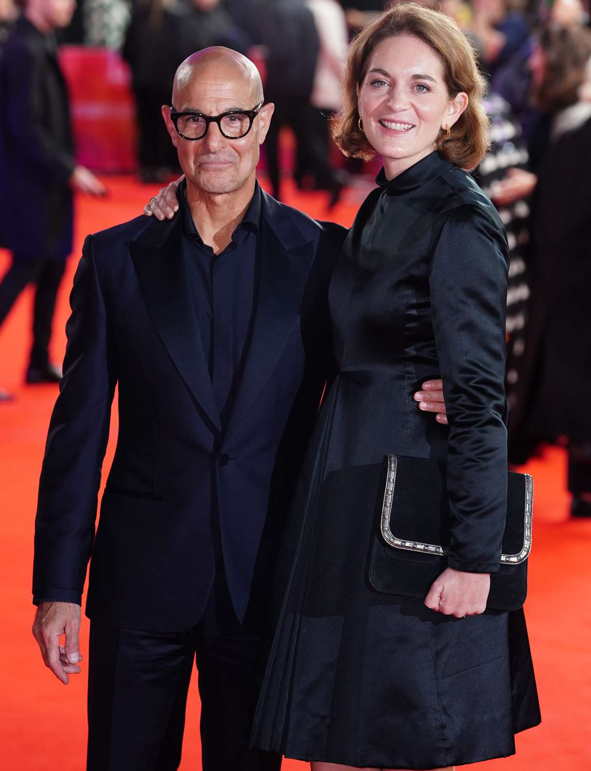 Stanley Tucci and Felicity Blunt attend the BFI London Film Festival gala screening of Conclave, at the Royal Festival Hall,