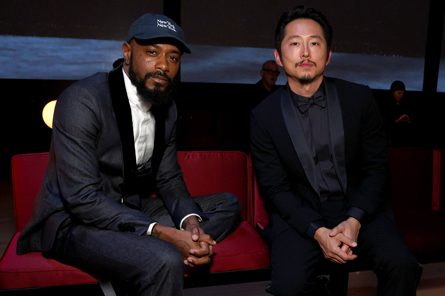 LaKeith Stanfield and Steven Yeun Giorgio Armani new york 10 17 24