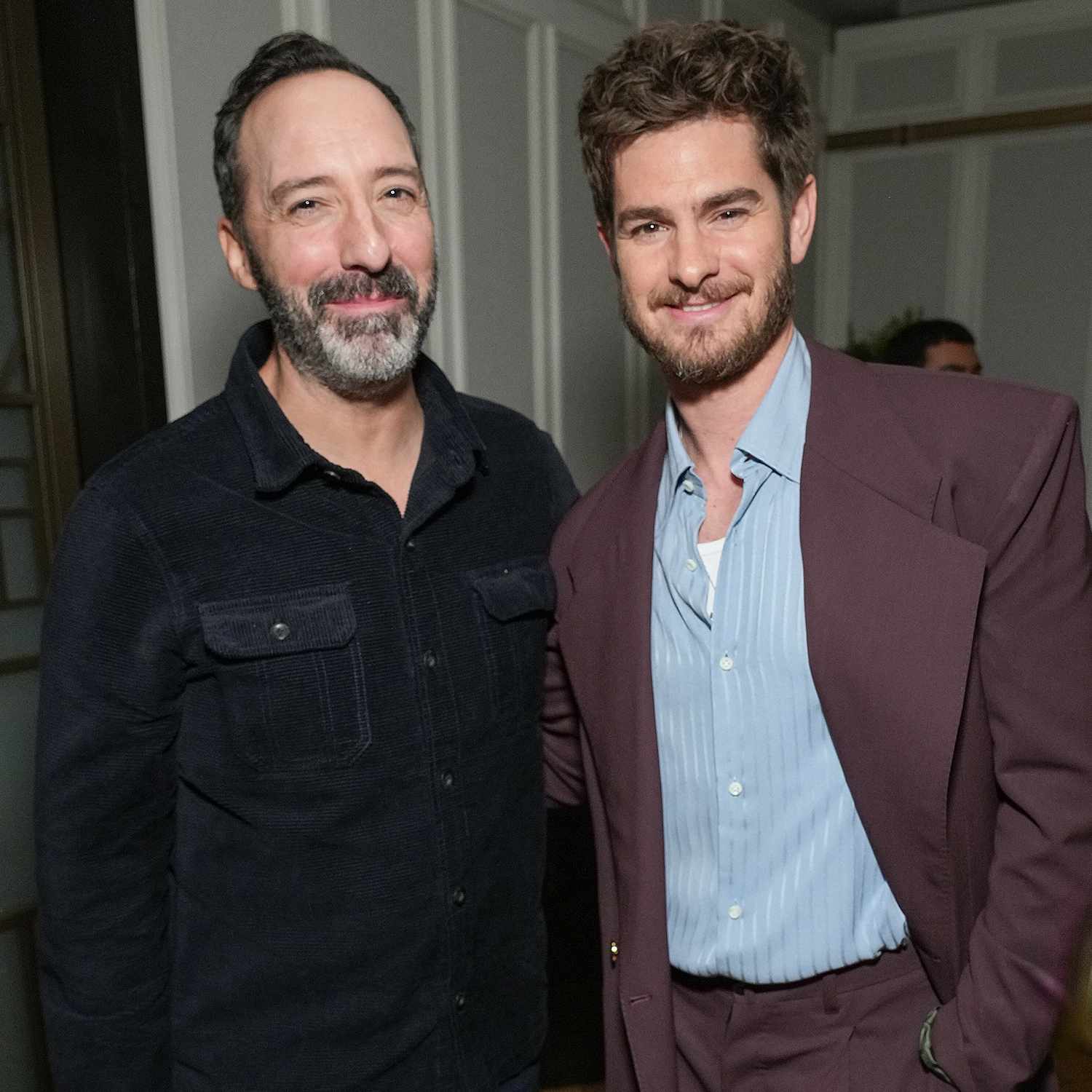 Tony Hale and Andrew Garfield attend We Live In Time Tastemaker Screening