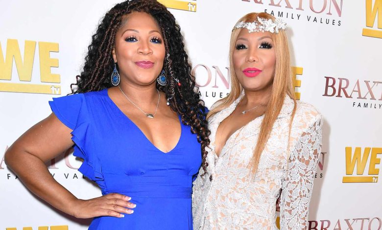 Trina Braxton and Traci Braxton are seen as We TV celebrates the premiere of