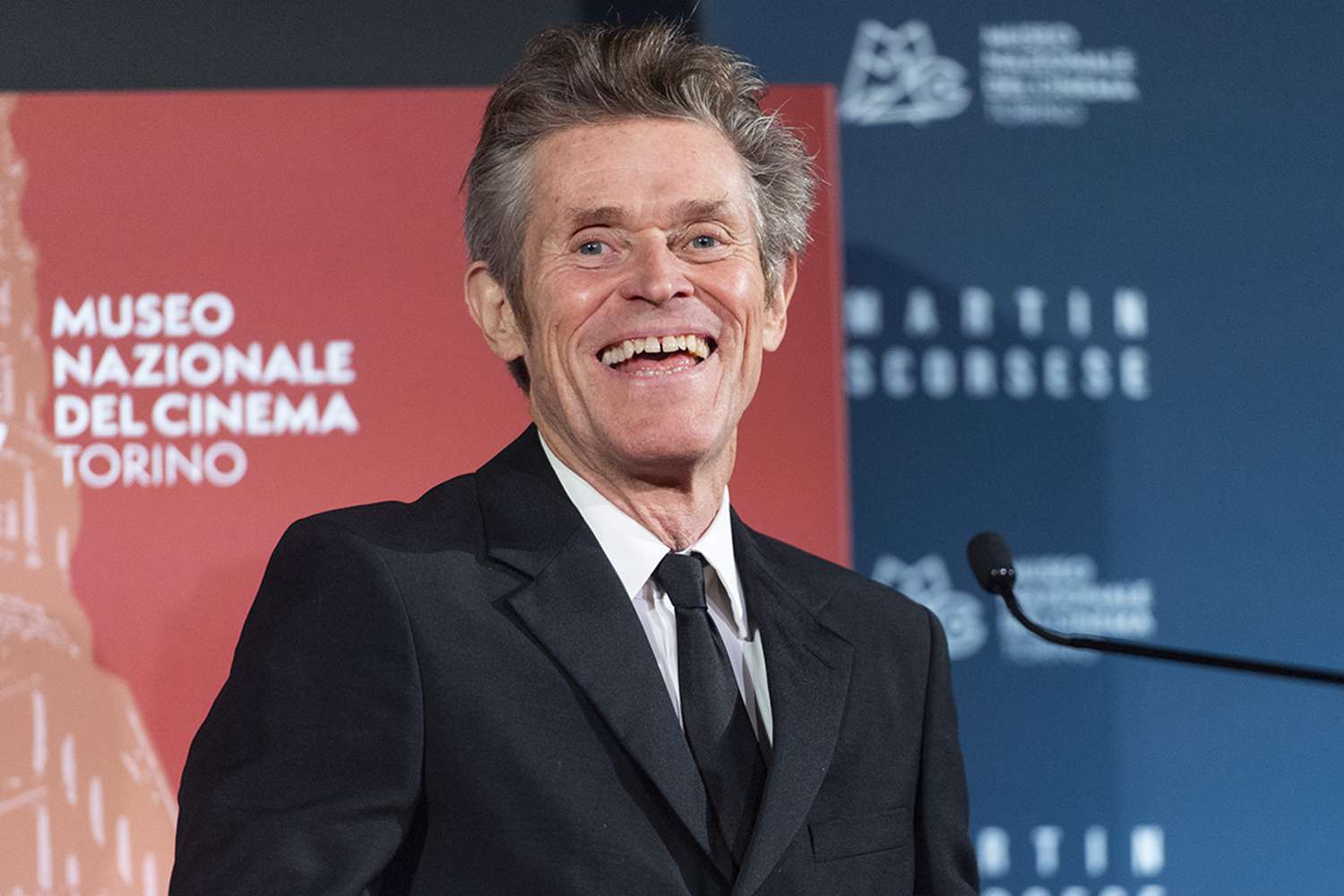 Willem Dafoe speaks during Martin Scorsese's Premio Della Mole Award ceremony at Museo Del Cinema 