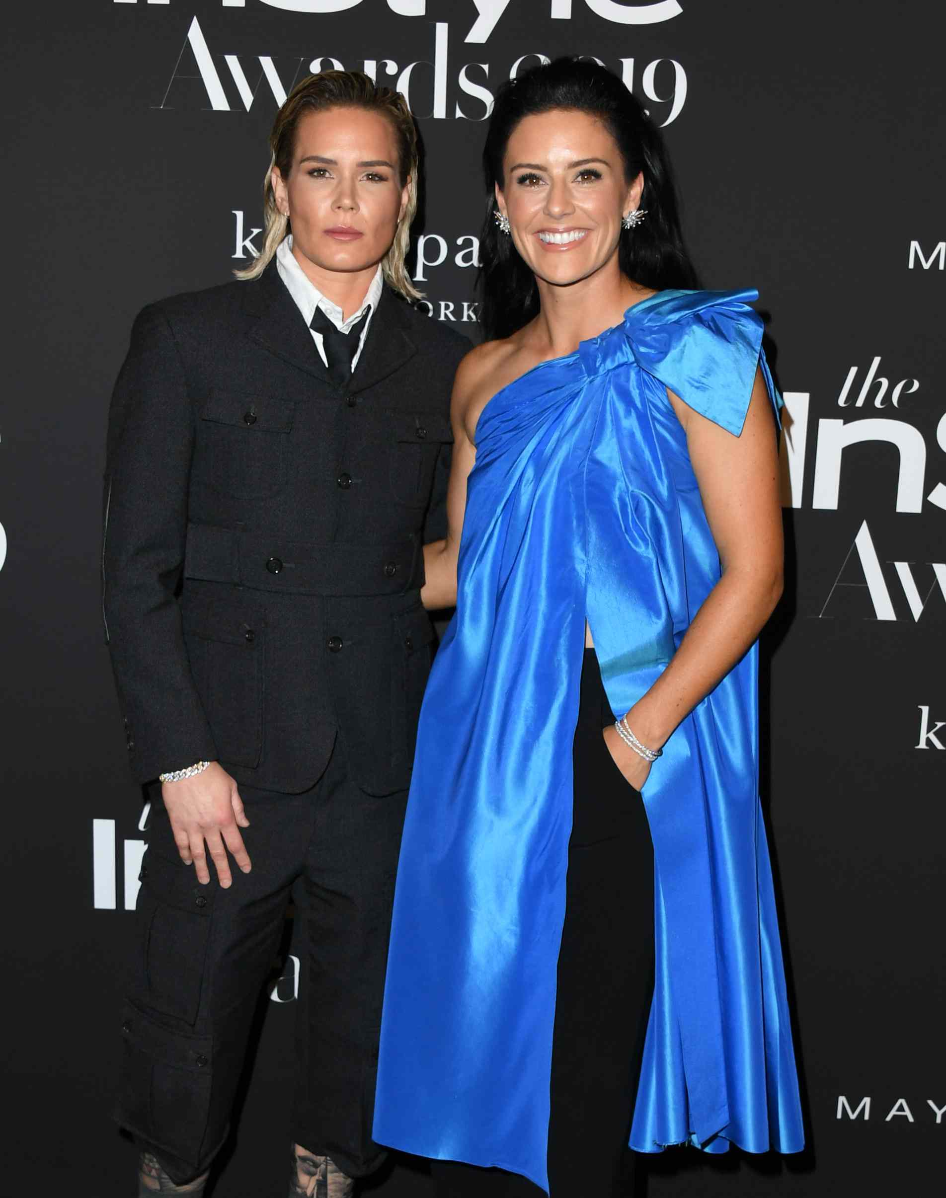 Ashlyn Harris and Ali Krieger attend the 2019 InStyle Awards at The Getty Center on October 21, 2019 in Los Angeles, California