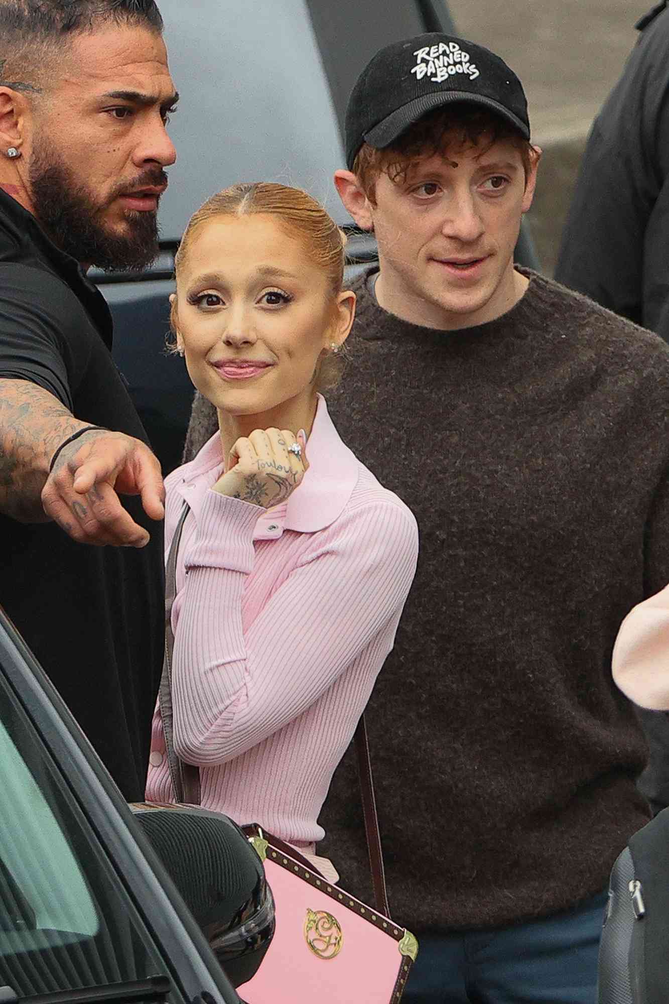 Sydney, AUSTRALIA - Ariana Grande arrives in Sydney alongside co-stars/boyfriend Ethan Slater, Cynthia Erivo, and Marissa Bode for the highly anticipated Wicked premiere.