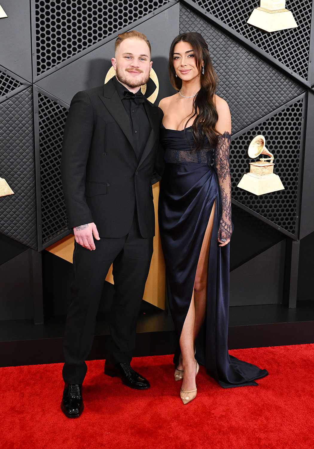 Zach Bryan and Bri LaPaglia aka 'Brianna Chickenfry' at the 66th Annual GRAMMY Awards held at Crypto.com Arena on February 4, 2024 in Los Angeles, California. 