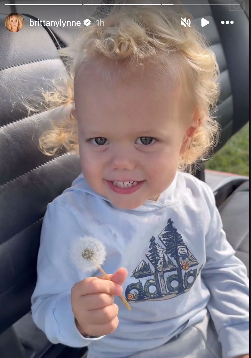 Pregnant Brittany Mahomes Posts Adorable Video of Son Bronze Trying to Blow on a Dandelion