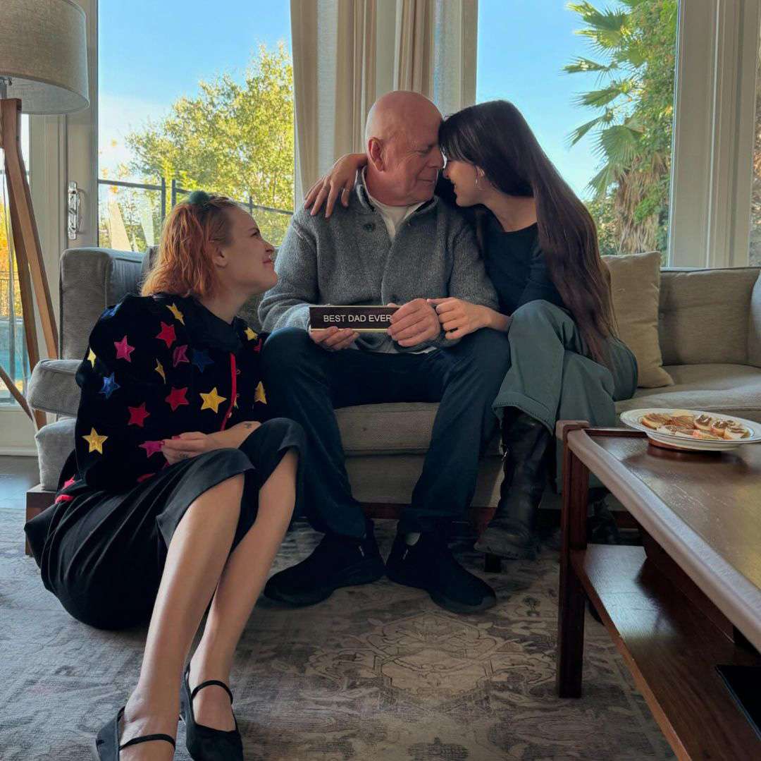 Bruce Willis Shares Sweet Moment with Daughters Tallulah and Scout in Rare Photos on Thanksgiving.