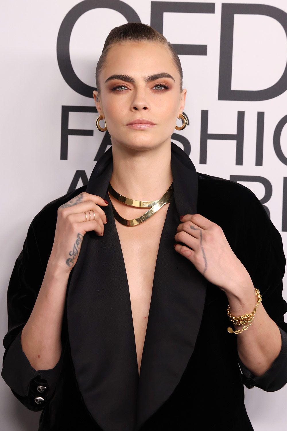 Cara Delvingne attends the 2021 CFDA Awards at The Seagram Building on November 10, 2021