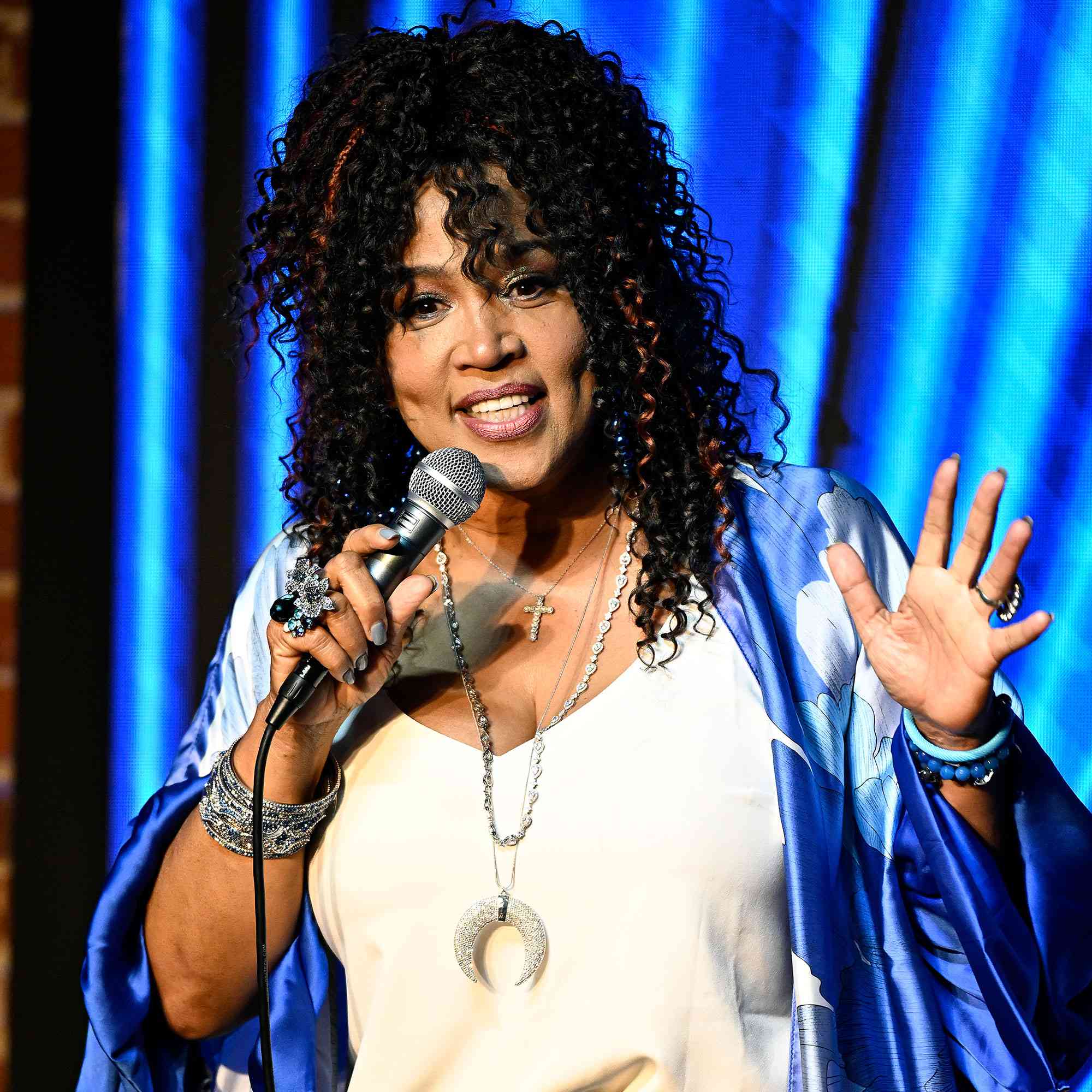 Comedian Kym Whitley performs at The Ice House Comedy Club on November 01, 2024 in Pasadena, California