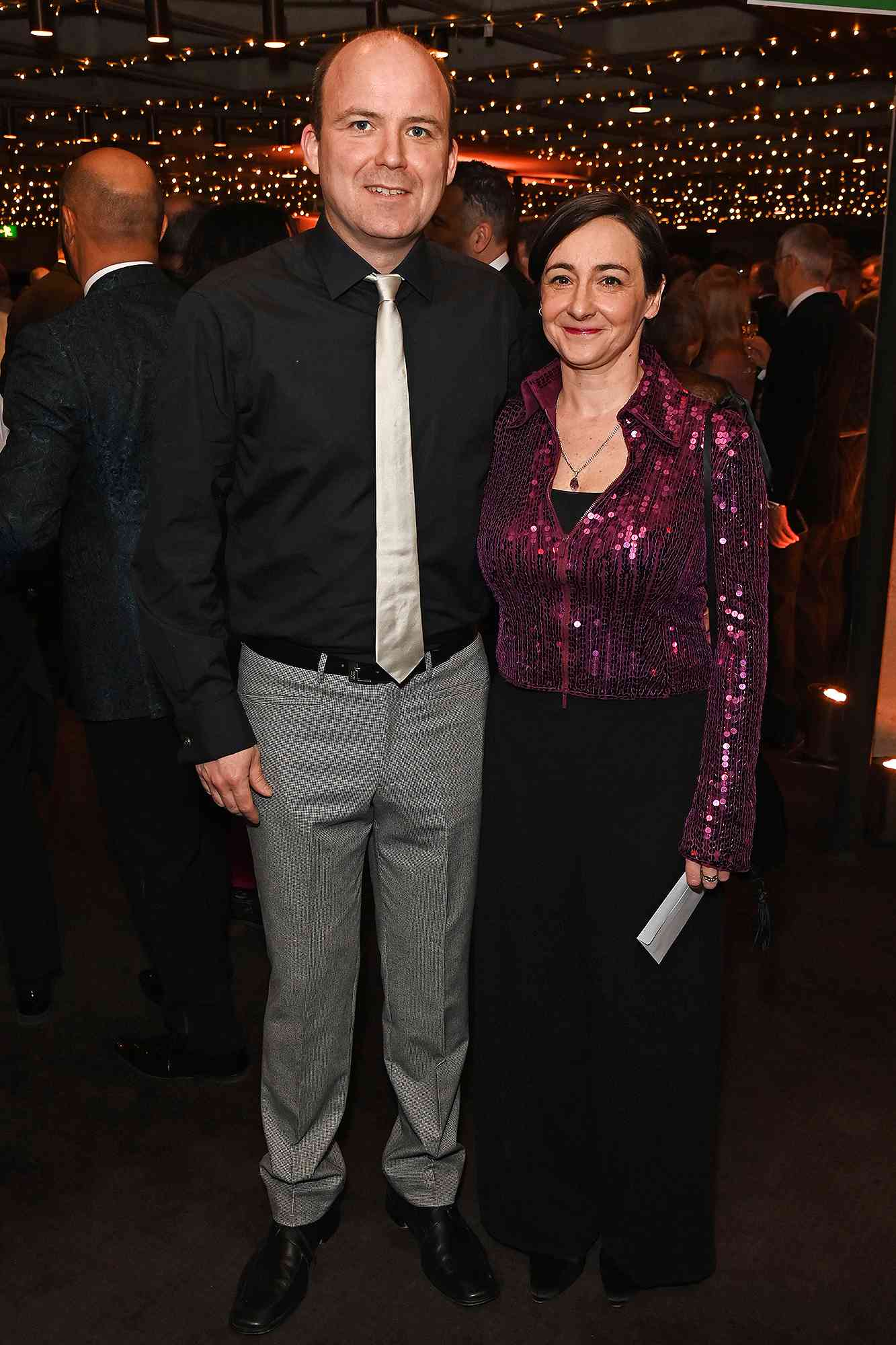 LONDON, ENGLAND - MARCH 22: Rory Kinnear and Pandora Colin attend The National Theatre's "Up Next" fundraising gala at The National Theatre on March 22, 2022 in London, England.