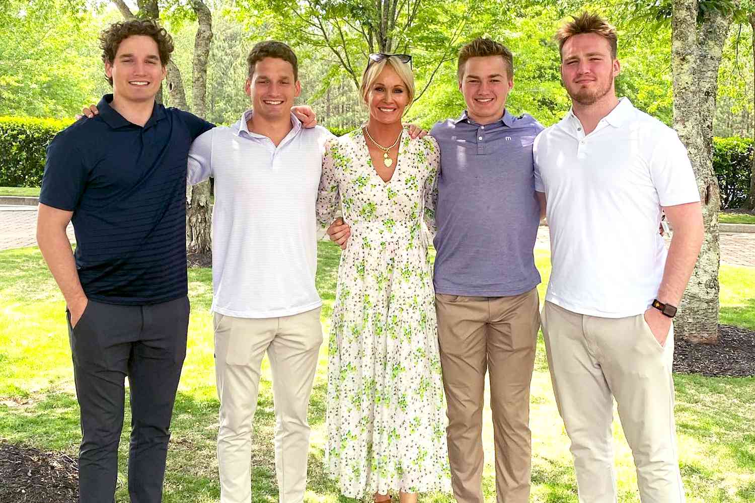 Kirk Herbstreit's wife Allison Herbstreit with their 4 sons, Chase Herbstreit, Zak Herbstreit, Jake Herbstreit, and Tye Herbstreit.