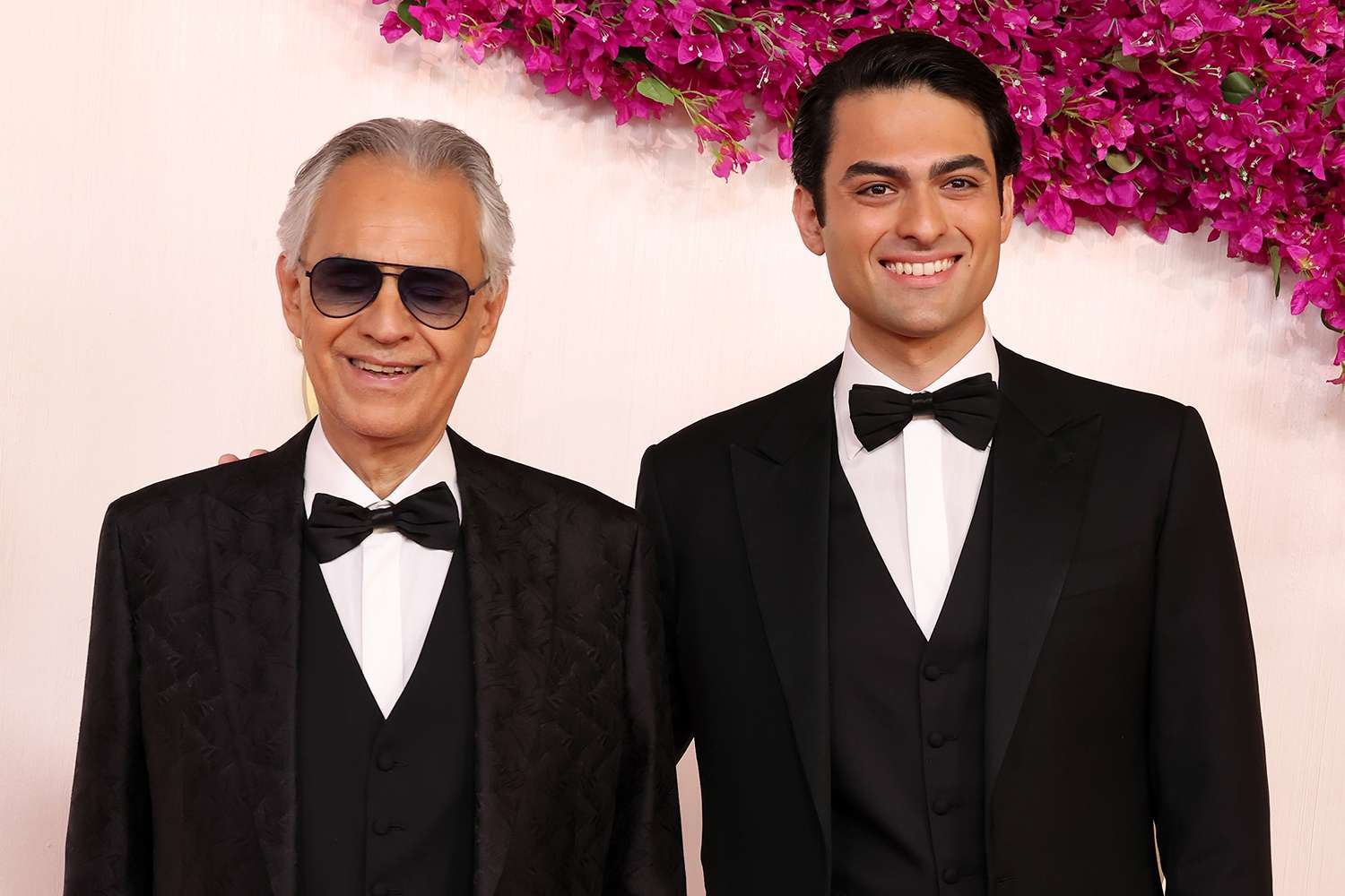 Andrea Bocelli and Matteo Bocelli attend the 96th Annual Academy Awards on March 10, 2024 in Hollywood, California.