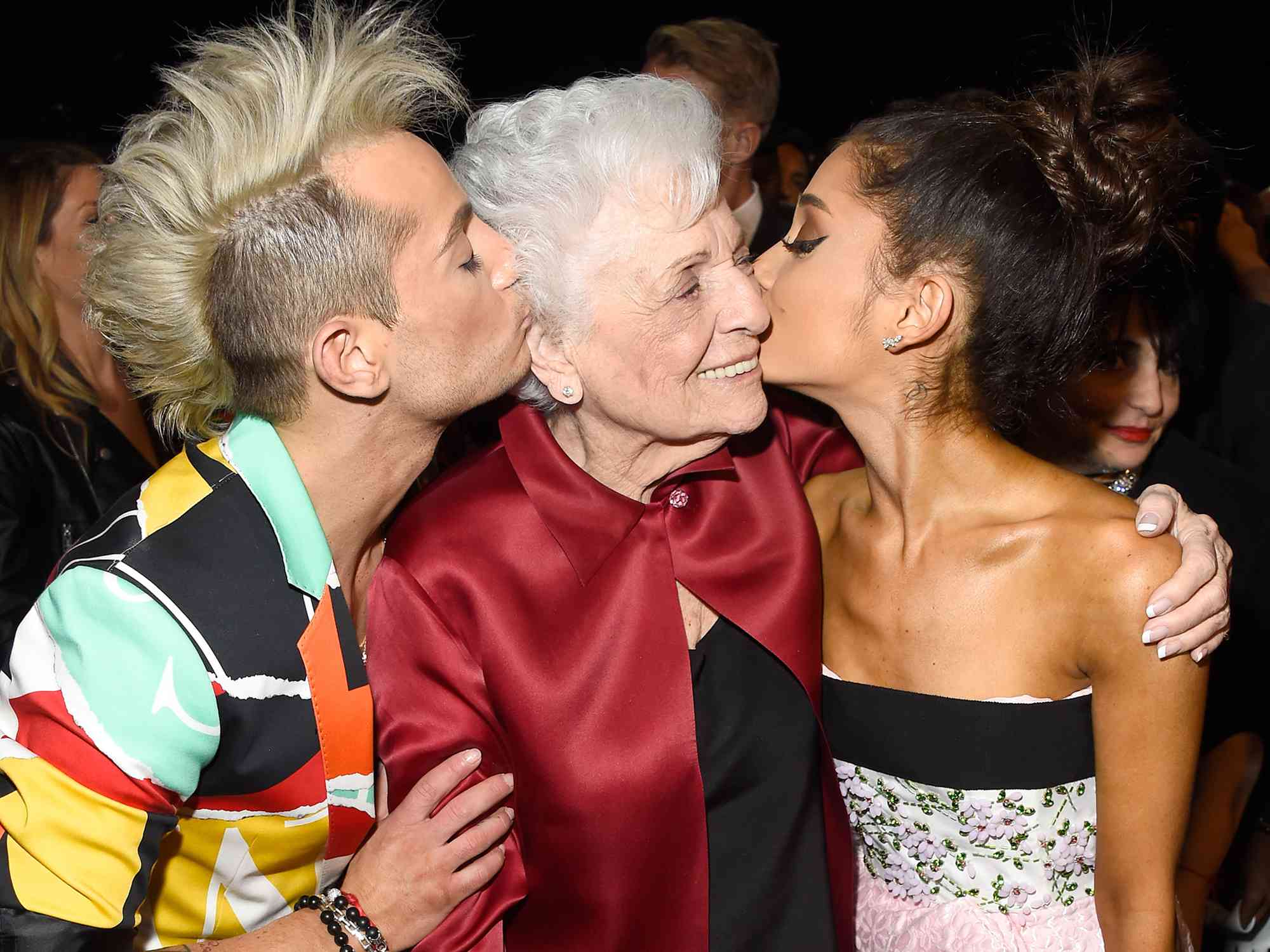 Frankie J. Grande, Marjorie 'Nonna' Grande, and Ariana Grande attend the 2015 American Music Awards on November 22, 2015. 