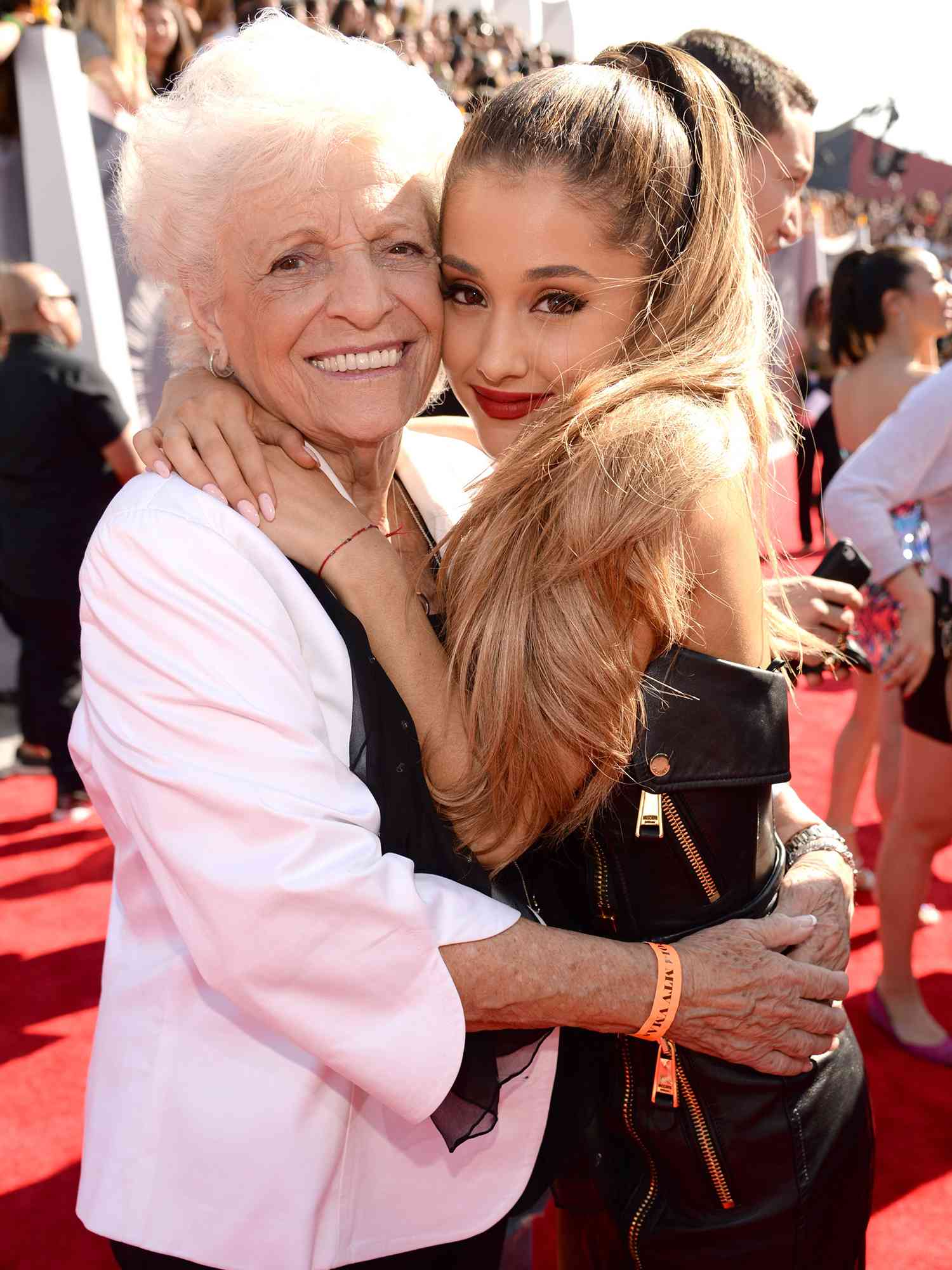 Ariana Grande and Marjorie Grande attend the 2014 MTV Video Music Awards on August 24, 2014. 