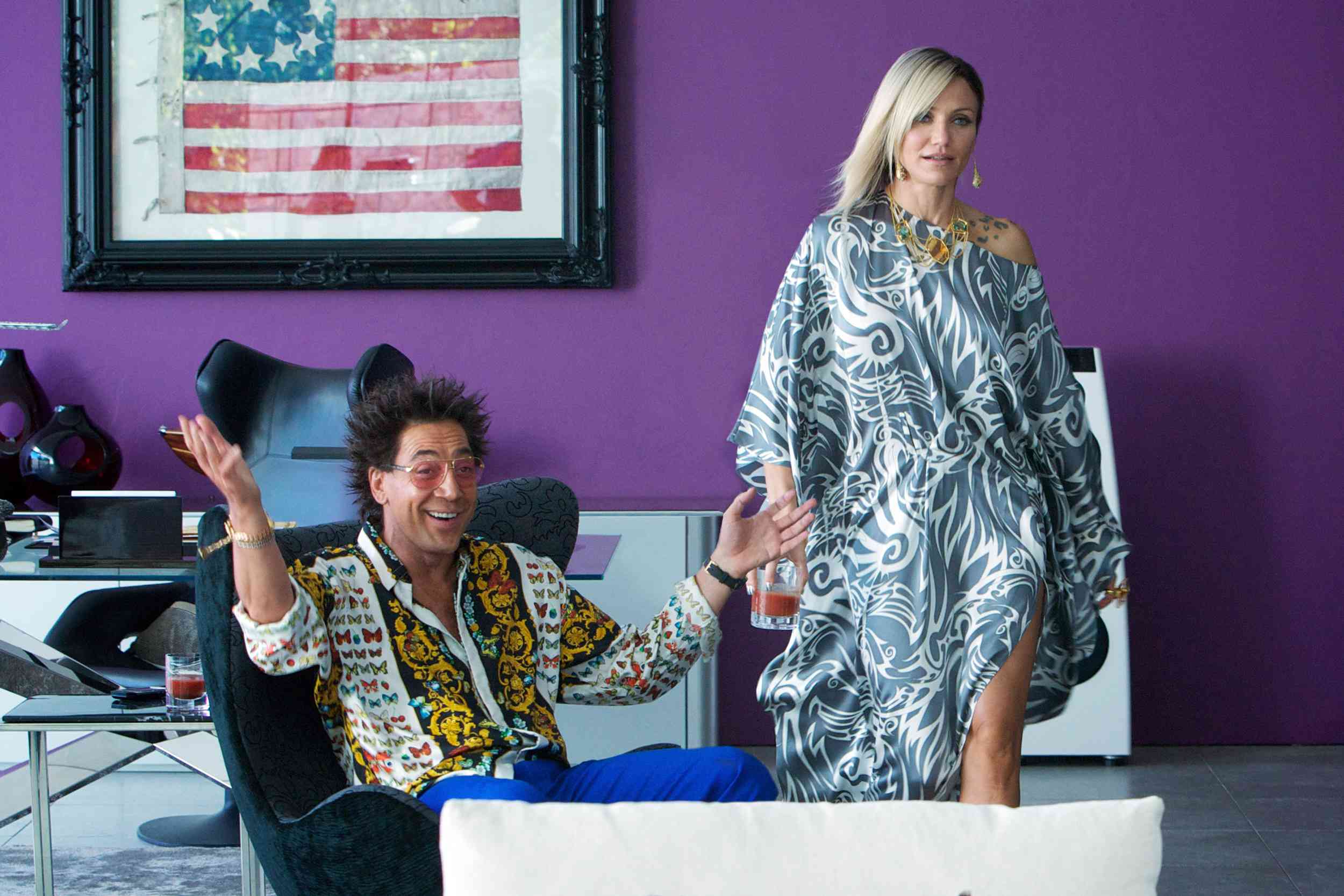 Javier Bardem and Cameron Diaz in The Counselor