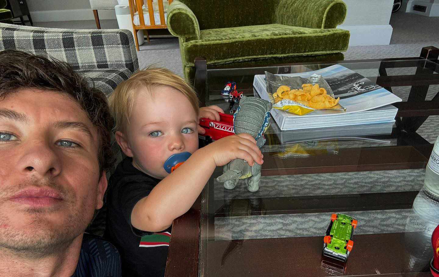 Barry Keoghan and son Brando Instagram selfie