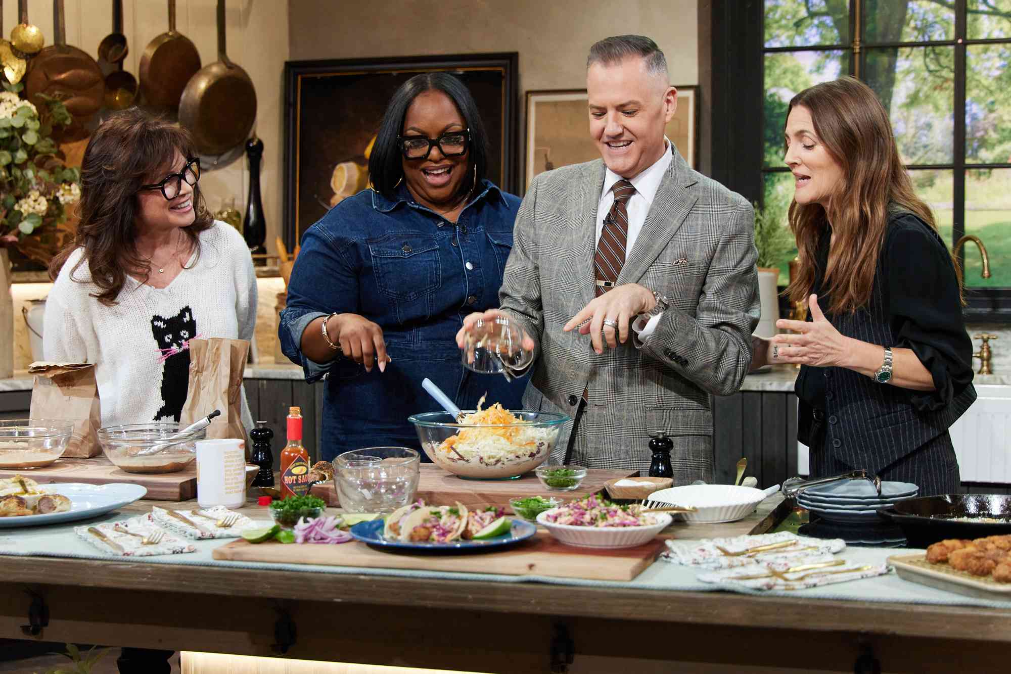 Drew Barrymore Show, Kardea Brown, Valerie Bertinelli, Ross Mathews