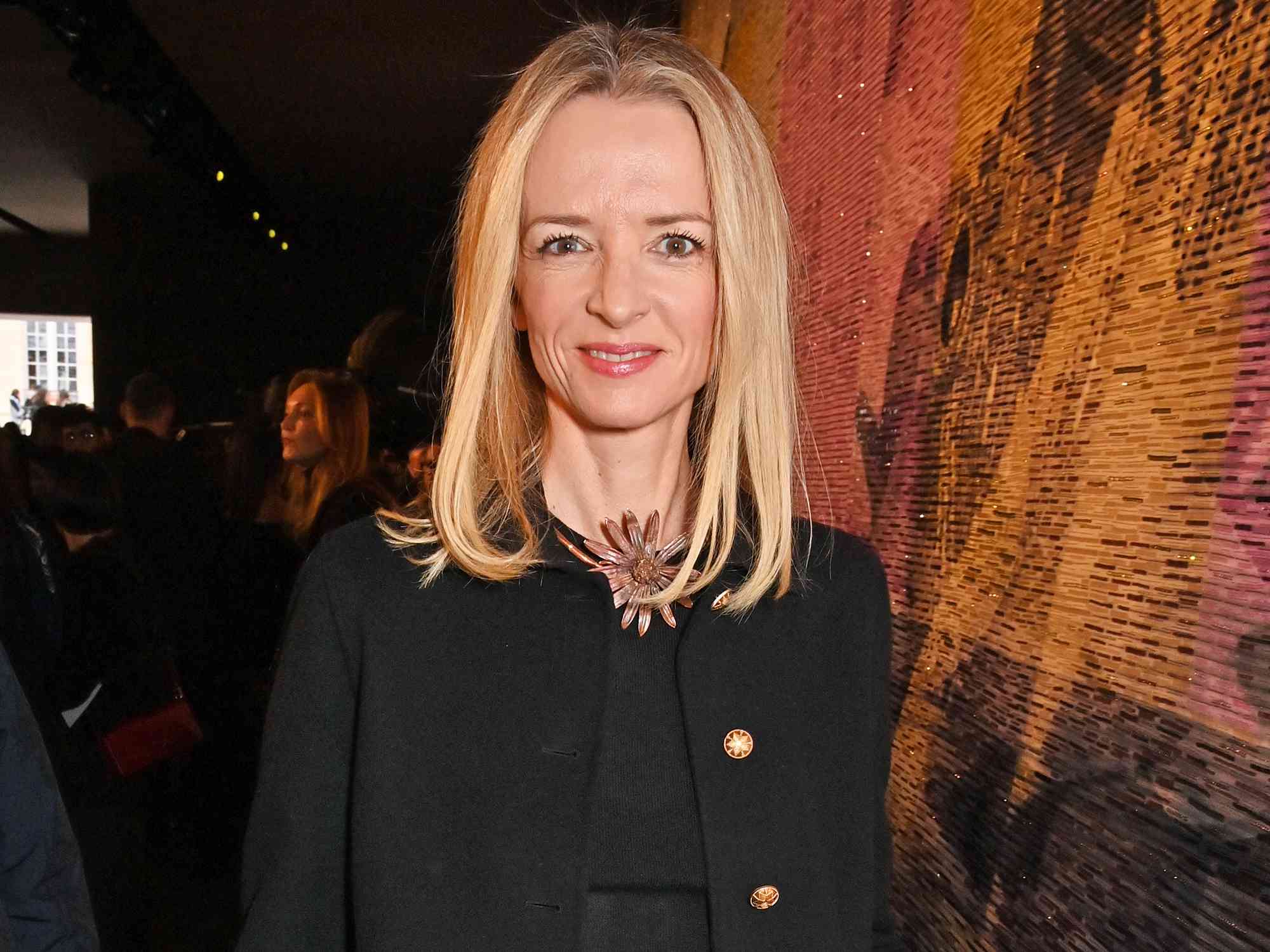 Delphine Arnault attends the Christian Dior front row during Paris Fashion Week Haute Couture Spring Summer 2023 on January 23, 2023.