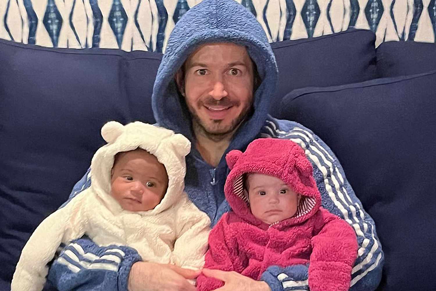 Brandon Frankel with his twins