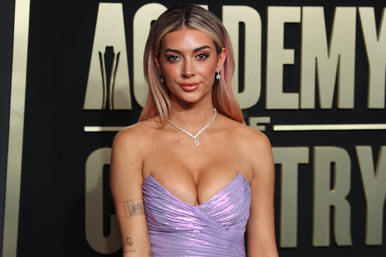 Brianna LaPaglia arrives for the 58th Academy of Country Music Awards at The Ford Center at The Star on May 11, 2023 