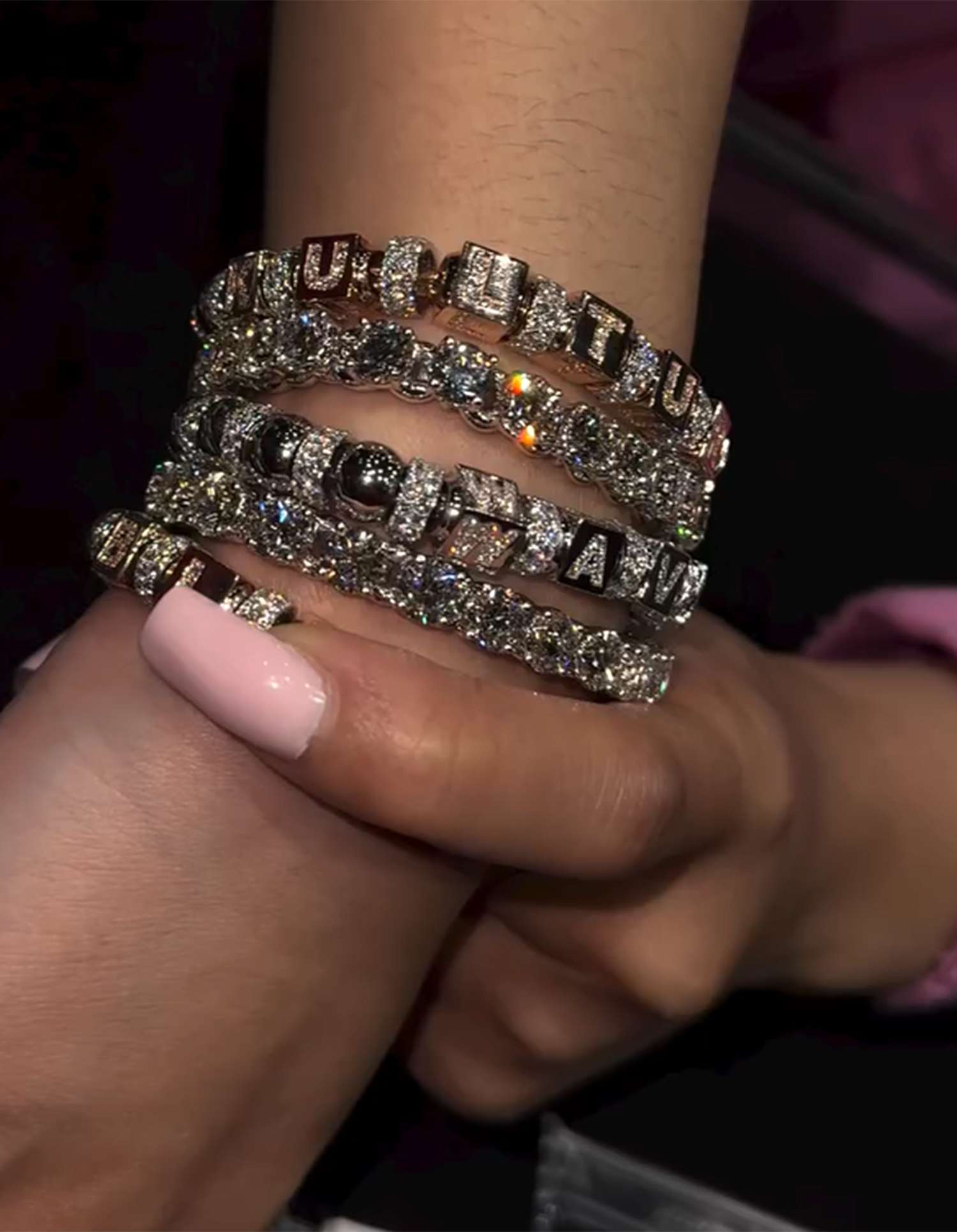 Cardi B Reveals Glimpse of 3rd Baby's Name on Diamond Bracelet