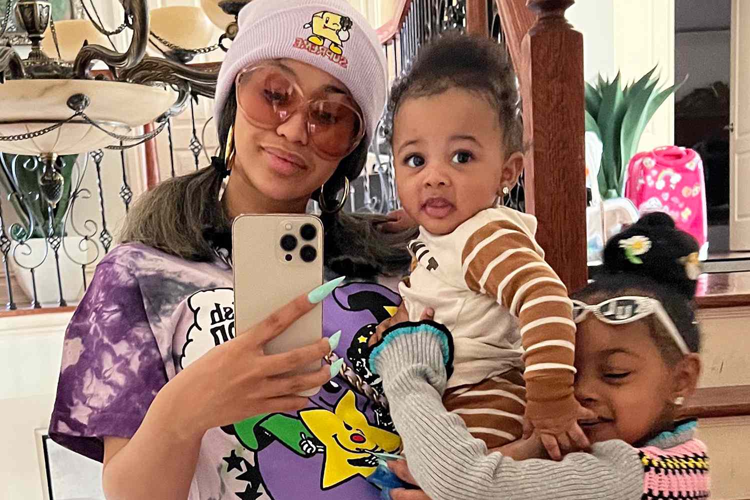 Cardi B and her kids Wave and Kulture