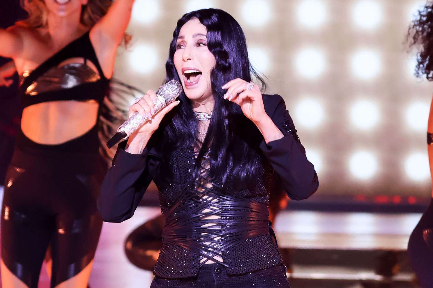 Cher performs at the Victoria's Secret Fashion Show held at the Brooklyn Navy Yard on October 15, 2024 in New York