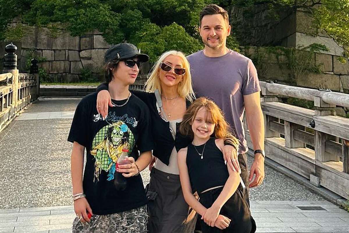 Christina Aguilera, son Max, daughter Summer, Matt Rutler