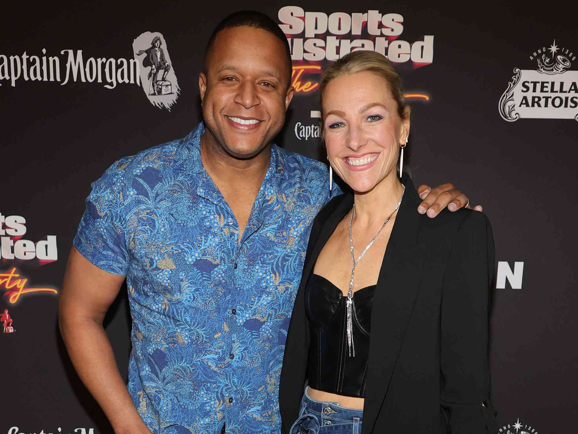 Craig Melvin and Lindsay Czarniak attend the 2023 Sports Illustrated Super Bowl Party