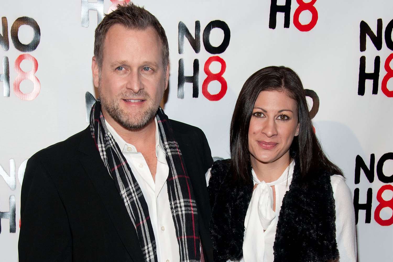 Dave Coulier and Melissa Bring arrive at the NOH8 Campaign's 3 Year Anniversary Celebration at House of Blues Sunset Strip on December 13, 2011 in West Hollywood, California.