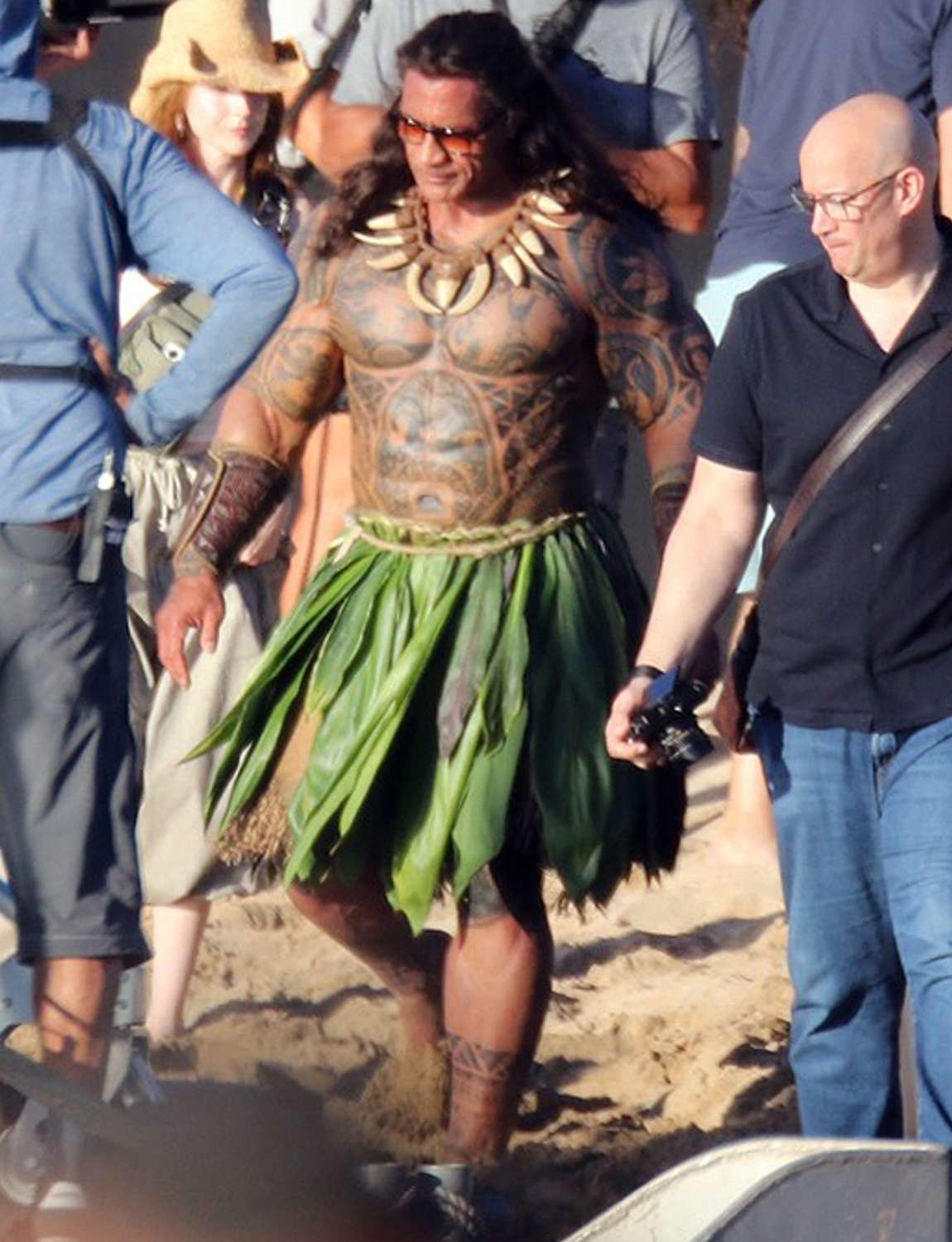 Dwayne "The Rock" Johnson spotted filming the live-action remake of Disney's Moana in Hawaii. 