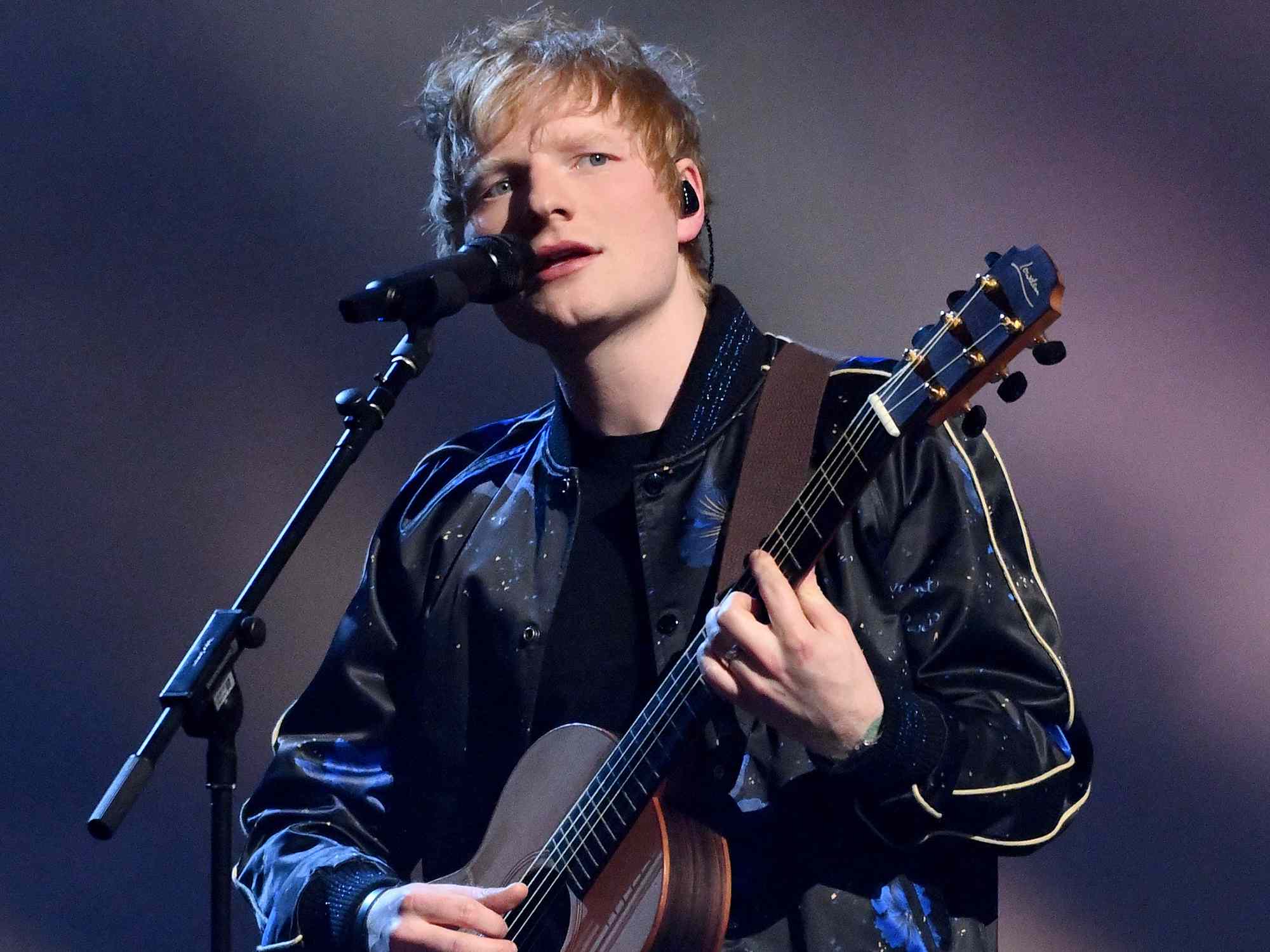 Ed Sheeran performs during The BRIT Awards 2022 on February 08, 2022 in London, England.