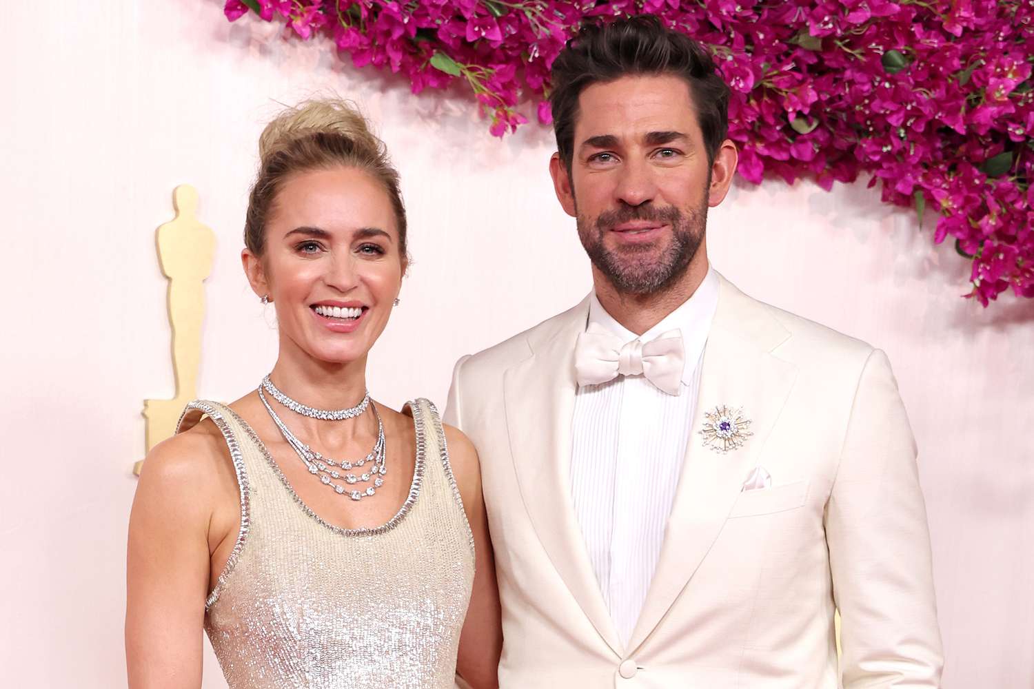 Emily Blunt and John Krasinski attend the 96th Annual Academy Awards on March 10, 2024 in Hollywood, California.