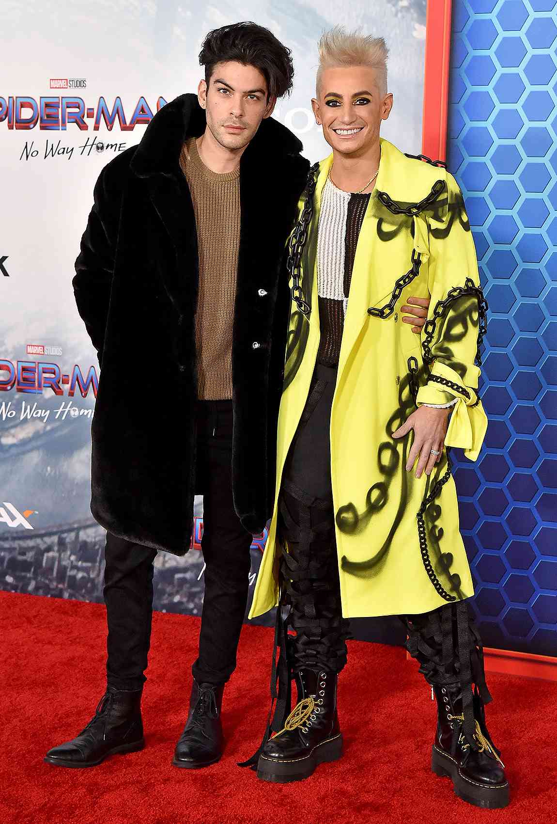 Hale Leon and Frankie Grande attend Sony Pictures' "Spider-Man: No Way Home" Los Angeles Premiere on December 13, 2021 in Los Angeles, California.