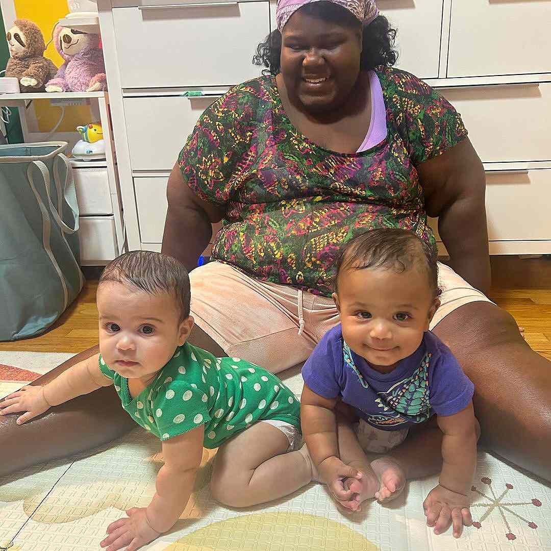 Gabourey Sidibe and Their 7-Month-Old Twins