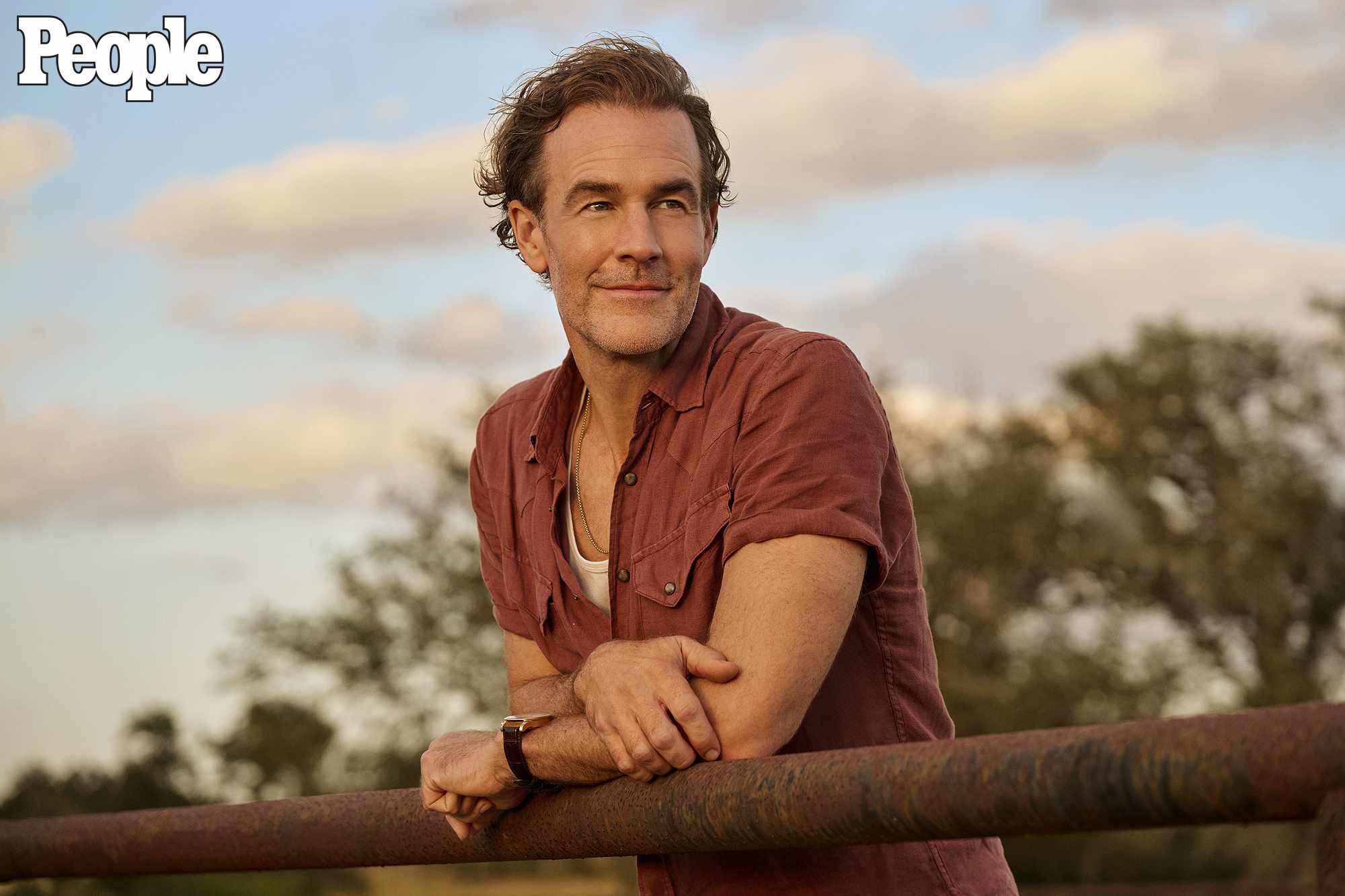 James Van Der Beek and family shot at home in Spicewood, TX on October 29, 2024