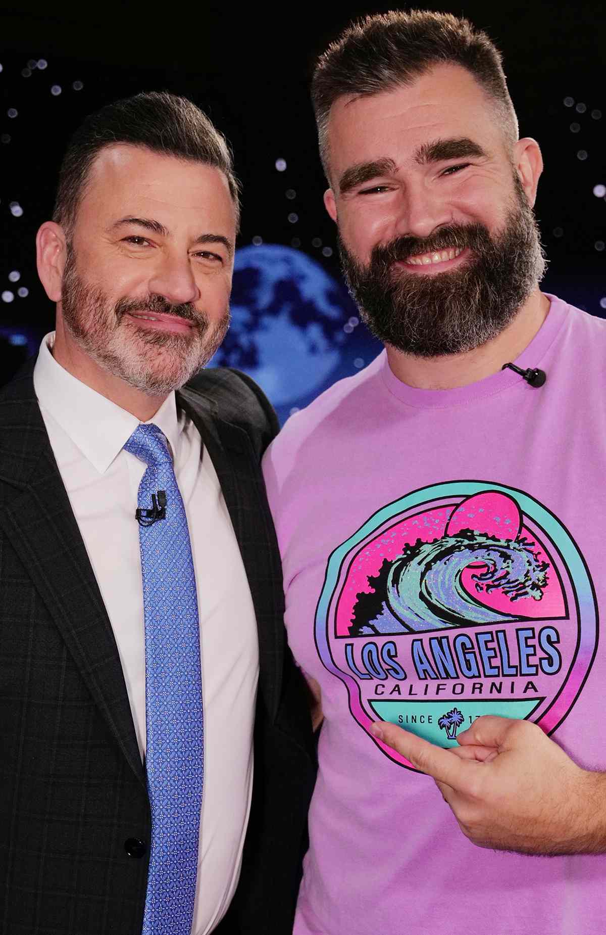 Jimmy Kimmel and Jason Kelce on Jimmy Kimmel Live!