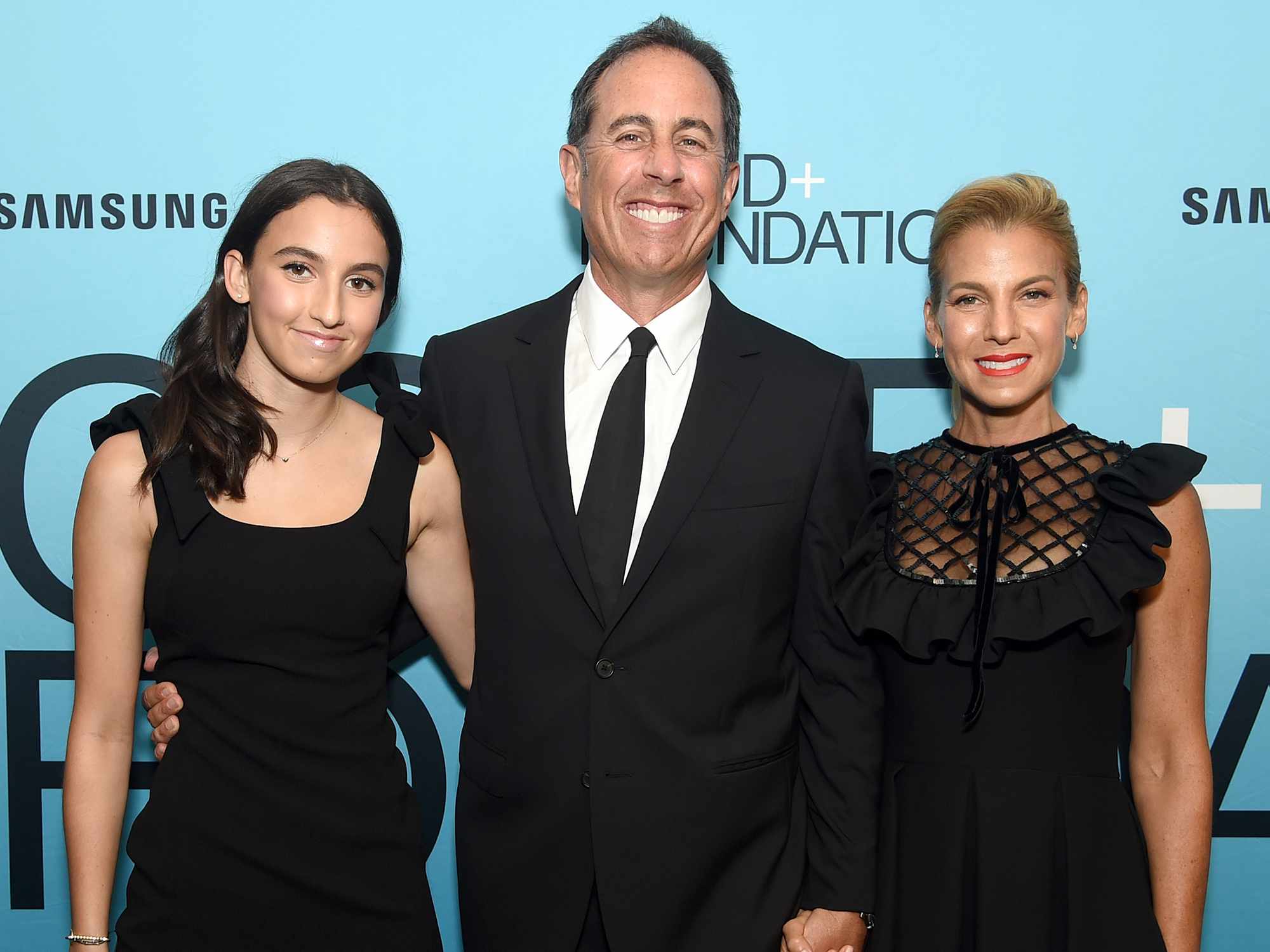 Sascha Seinfeld, Jerry Seinfeld, and Founder and President, GOOD+ Foundation Jessica Seinfeld attend the 2018 GOOD+ Foundations Evening of Comedy + Music Benefit, presented by Samsung Electronics America at Carnegie Hall on September 12, 2018 in New York City