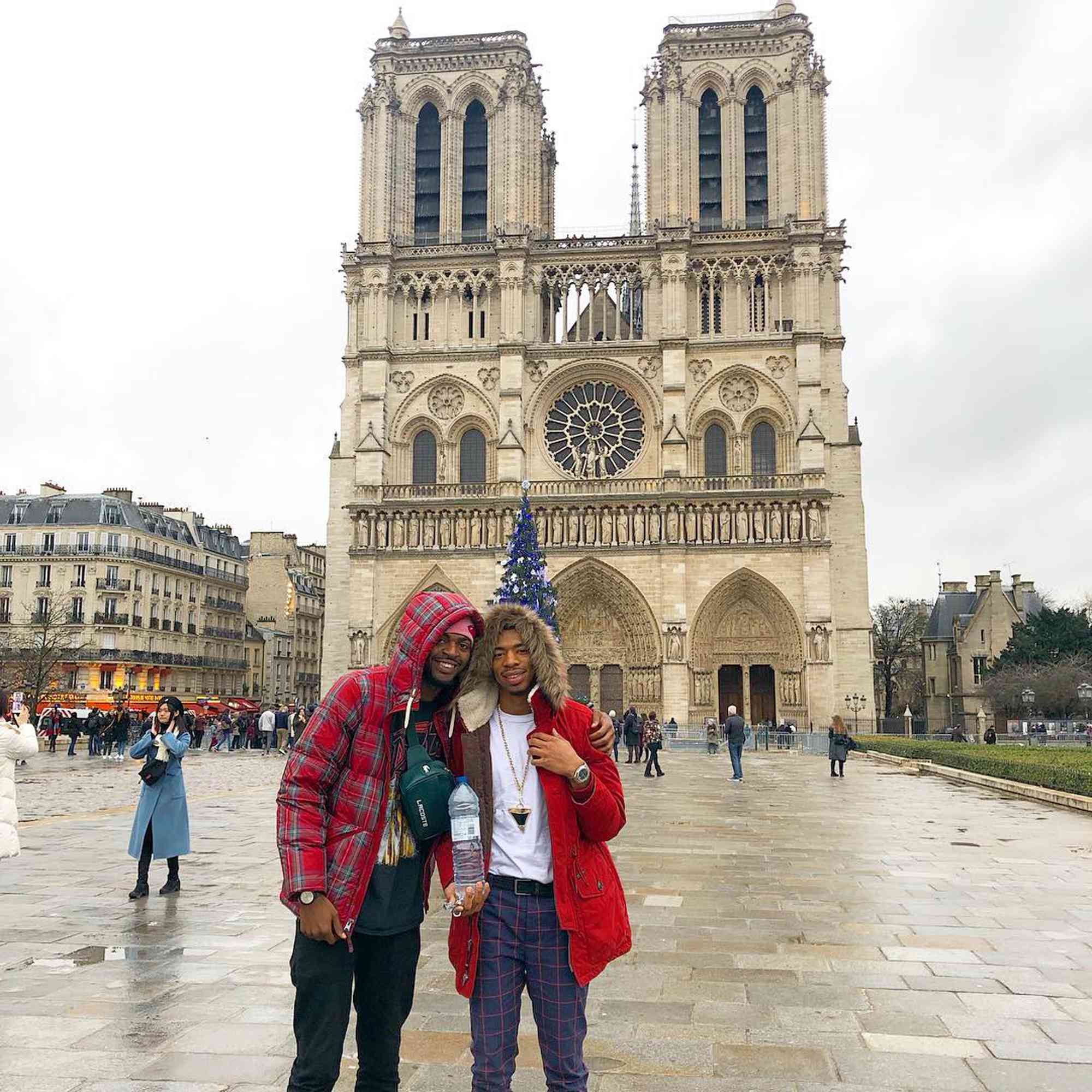 Jason "Rachel" Brown and Christian Brown in Paris.